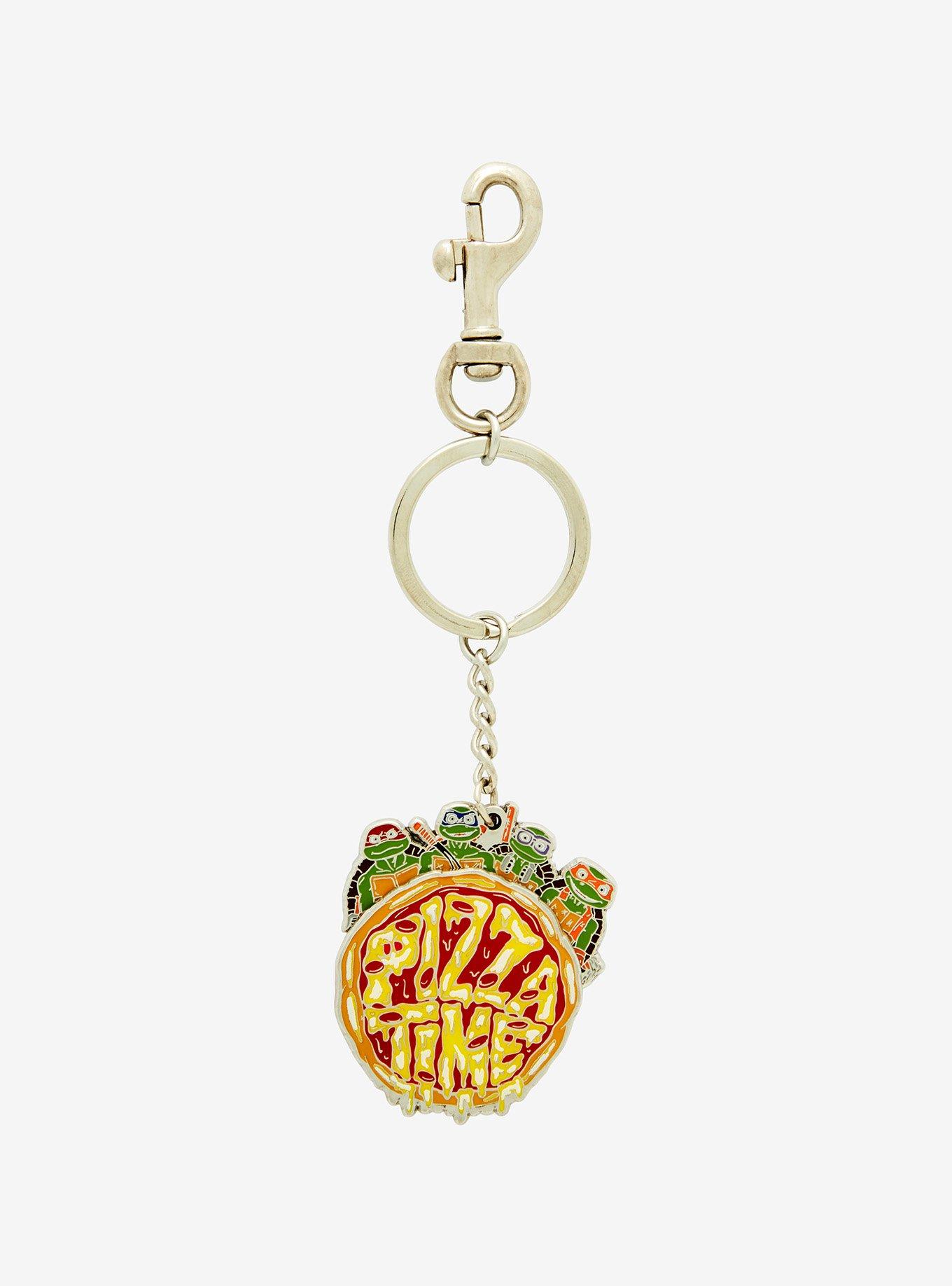 Teenage Mutant Ninja Turtles: Mutant Mayhem Pizza Time Spinning Keychain - BoxLunch Exclusive, , hi-res