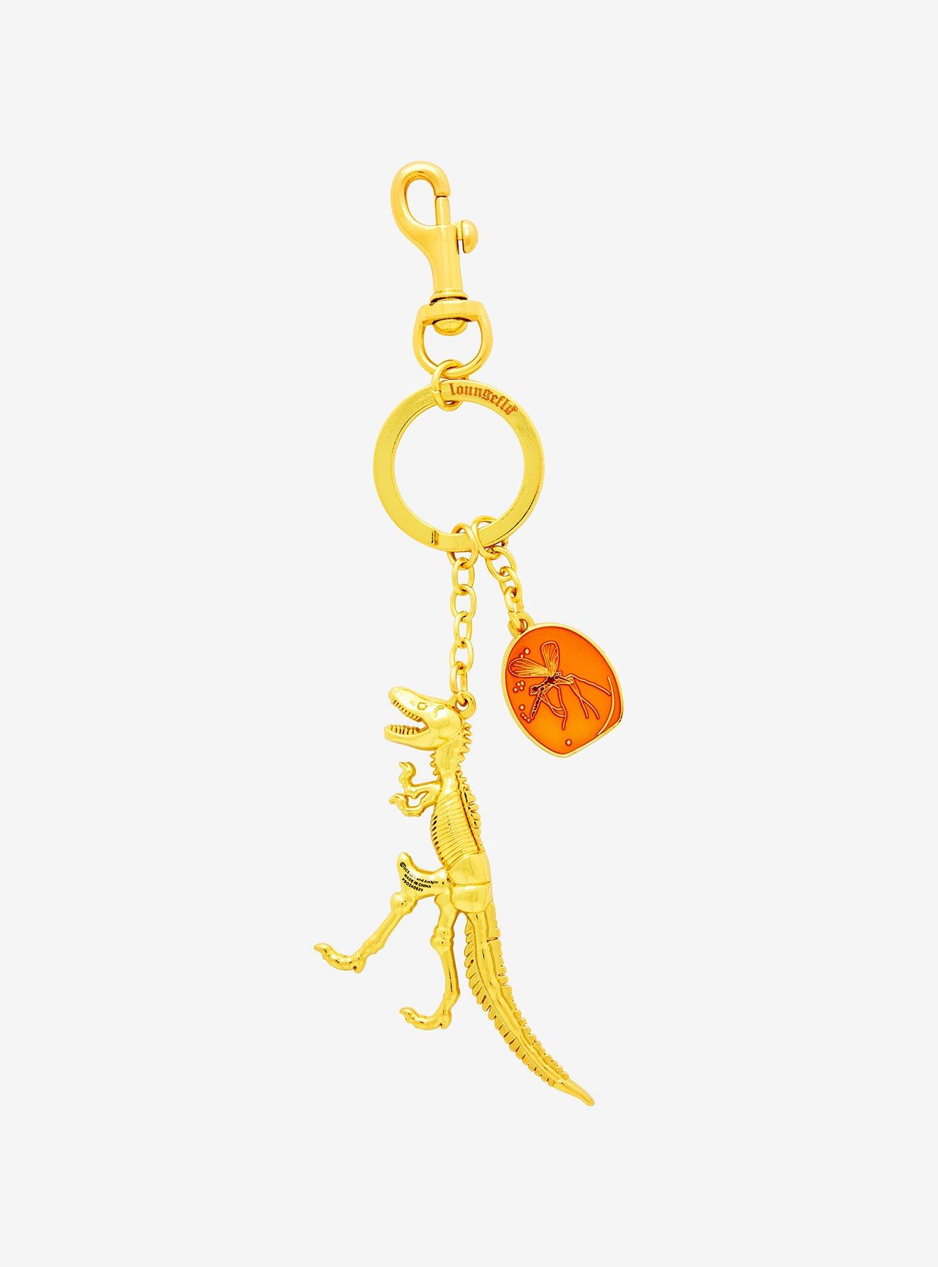 Jurassic Park T-Rex Skeleton Multi-Charm Keychain - BoxLunch Exclusive, , hi-res