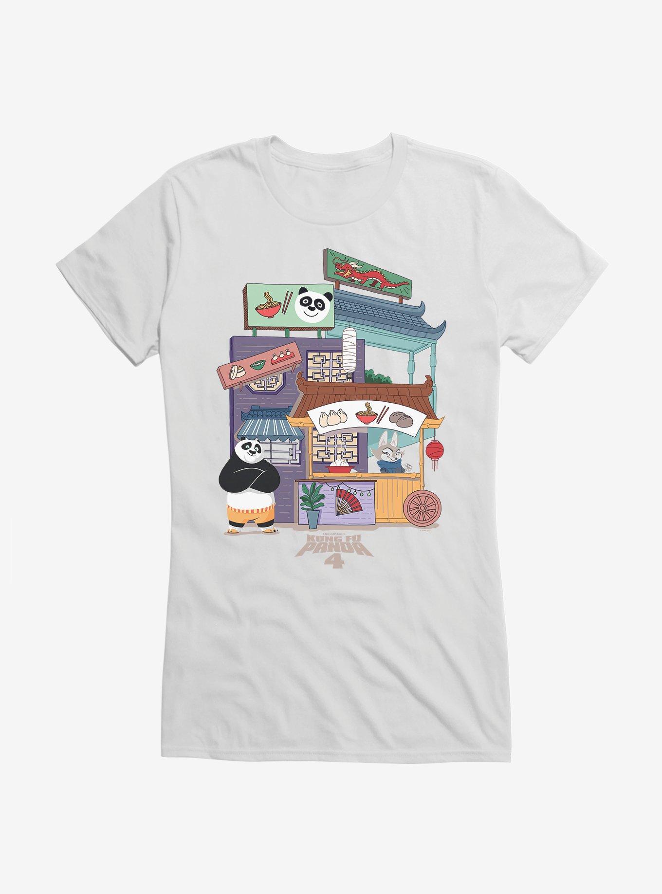 Kung Fu Panda 4 Street Cart Buffet Girls T-Shirt, WHITE, hi-res
