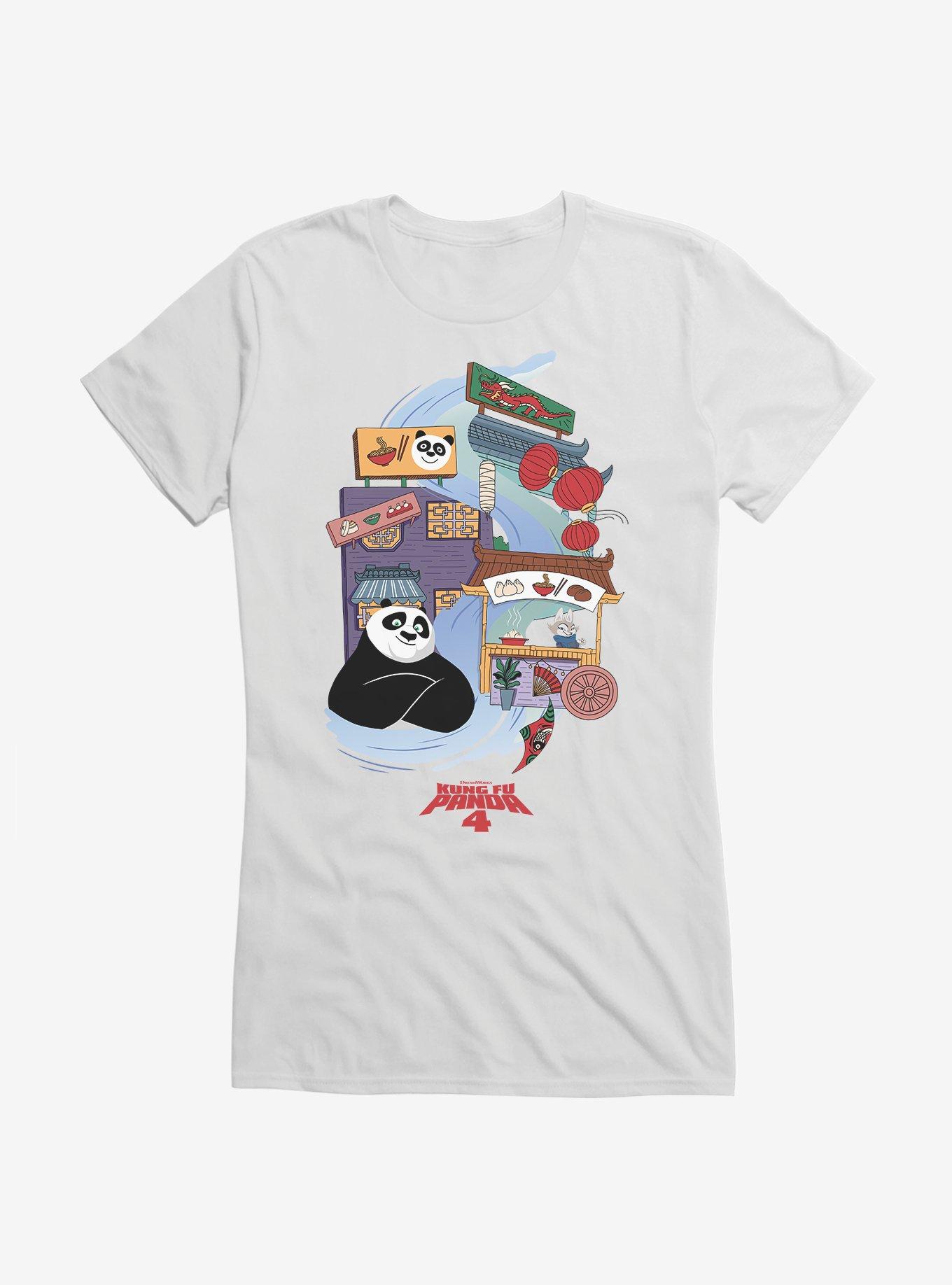 Kung Fu Panda 4 Street Food Girls T-Shirt, WHITE, hi-res