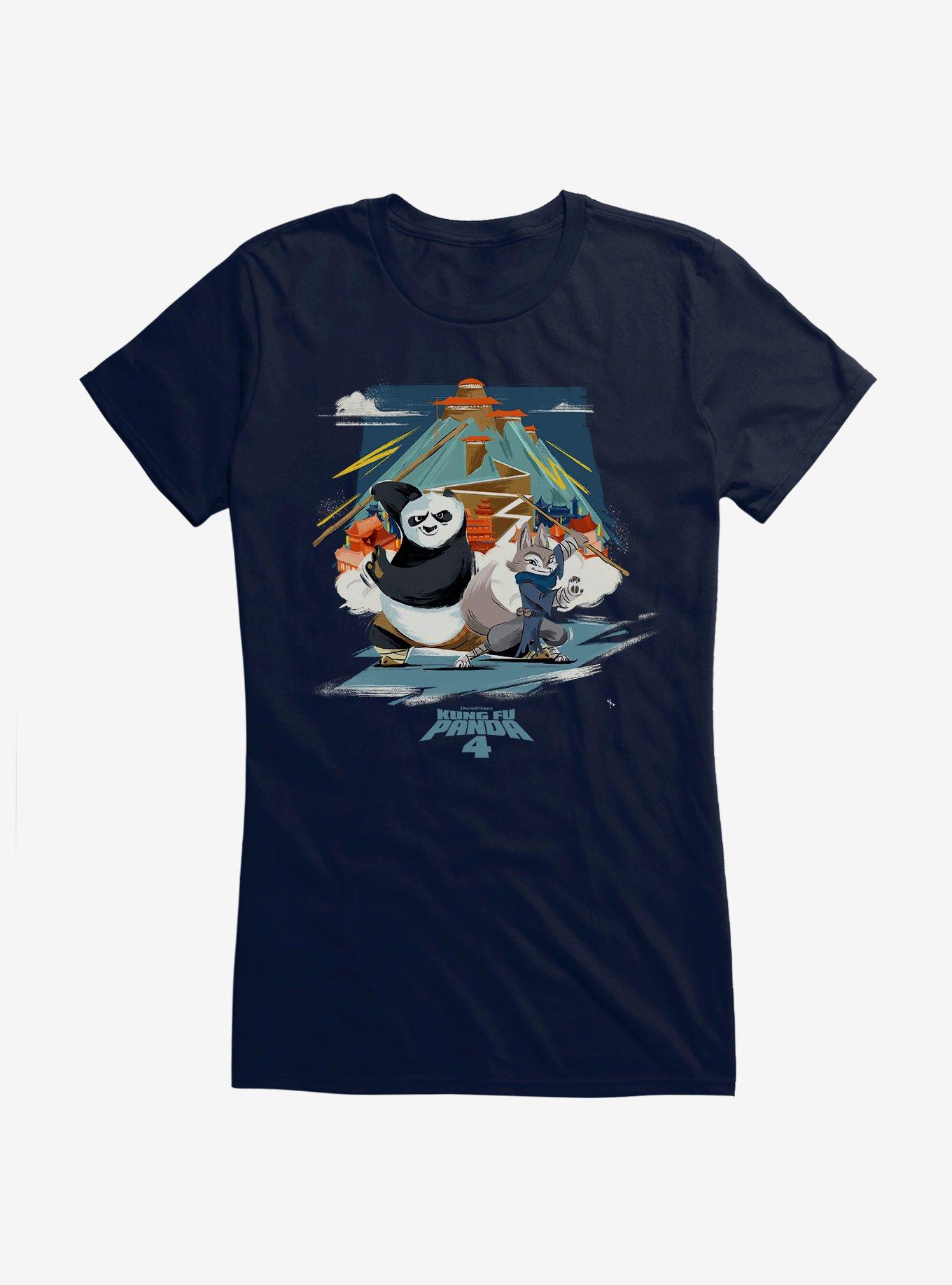 Kung Fu Panda 4 Adventure Girls T-Shirt, NAVY, hi-res