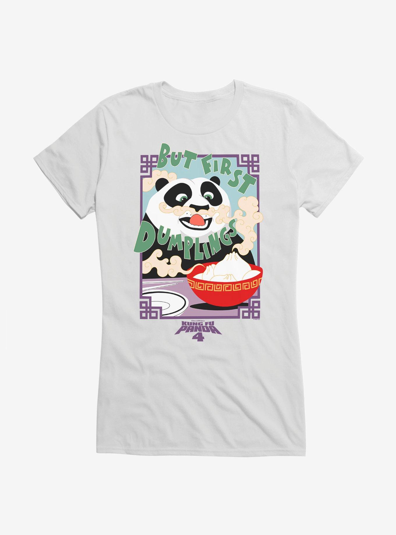 Kung Fu Panda 4 But First Dumplings Girls T-Shirt, WHITE, hi-res