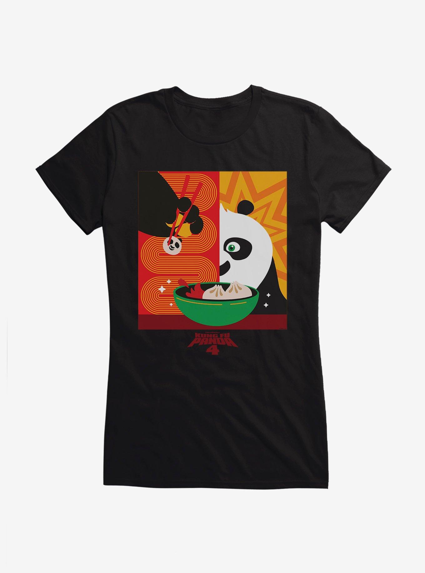 Kung Fu Panda 4 Dumplings Girls T-Shirt, BLACK, hi-res