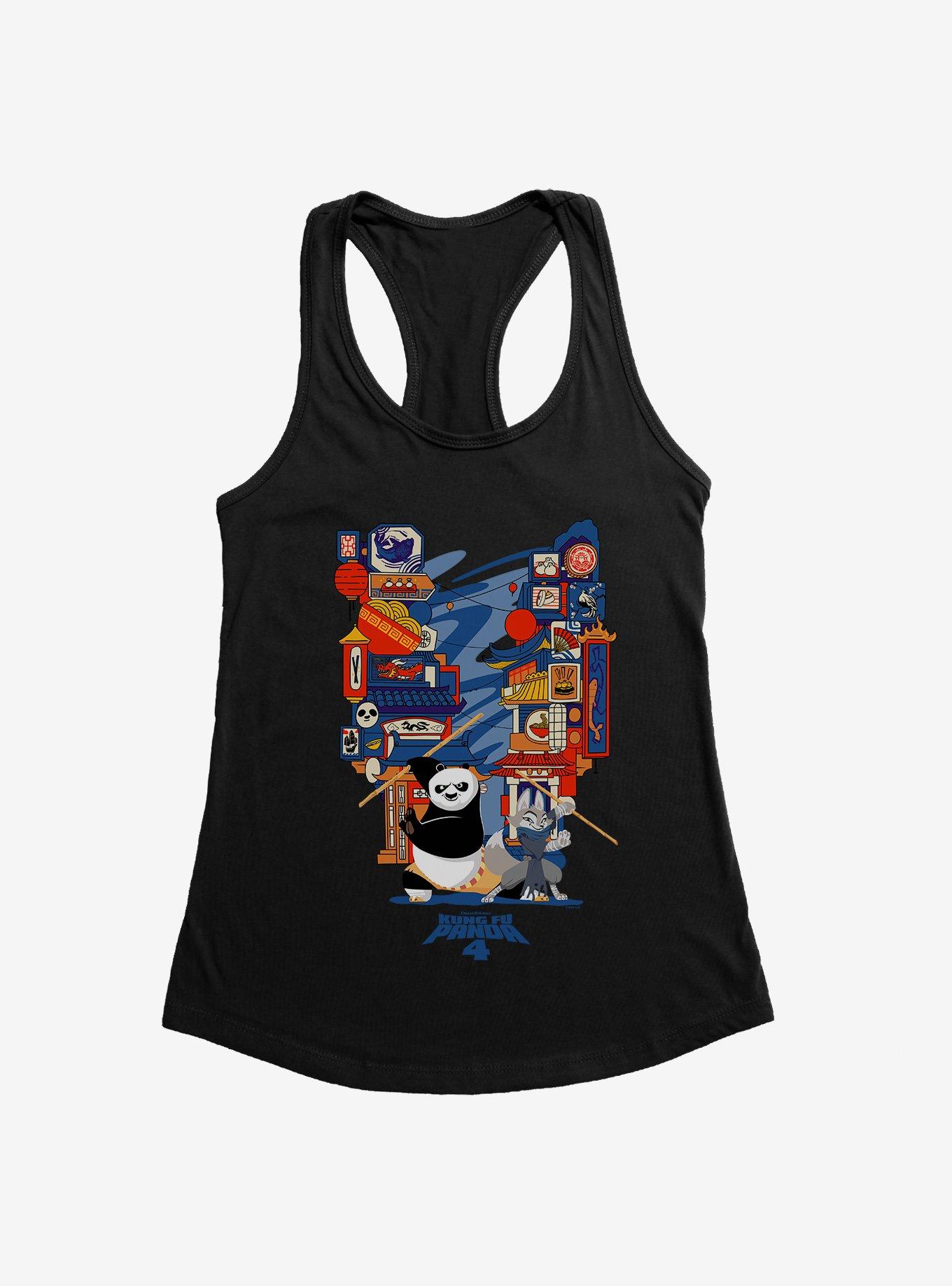 Kung Fu Panda 4 The Big City Girls Tank, BLACK, hi-res