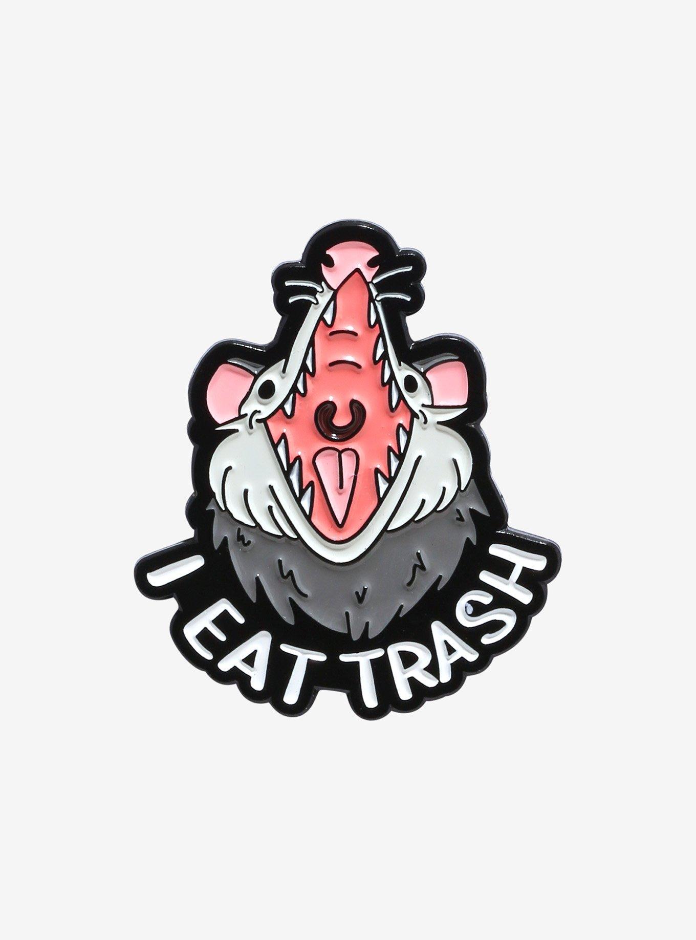 Possum I Eat Trash Enamel Pin, , hi-res