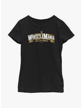 WWE WrestleMania Goes Hollywood 39 Logo Youth Girls T-Shirt, , hi-res