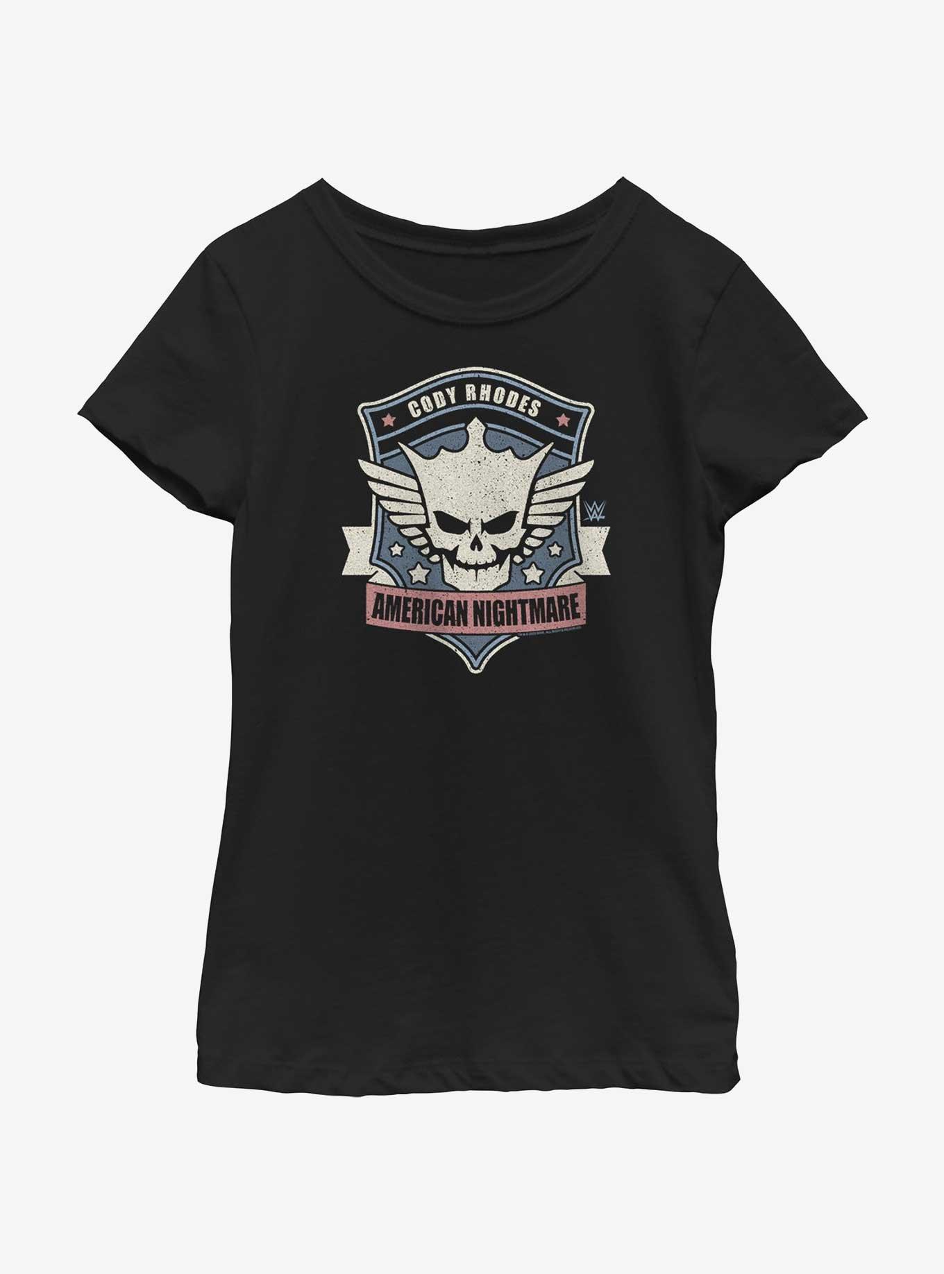 WWE American Nightmare Cody Rhodes Crest Youth Girls T-Shirt