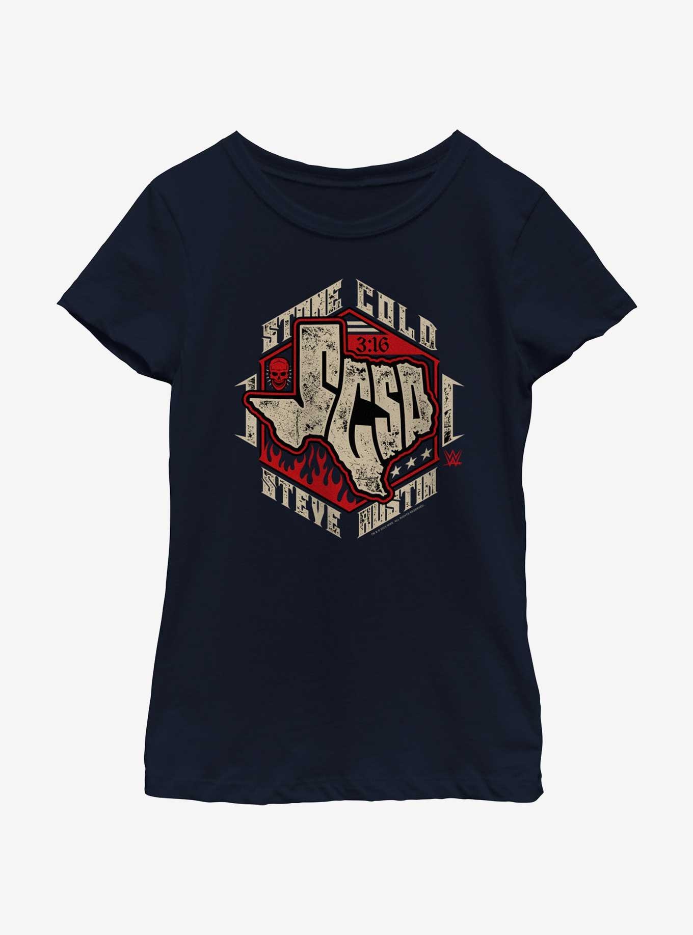 WWE Stone Cold Steve Austin Texas Logo Youth Girls T-Shirt