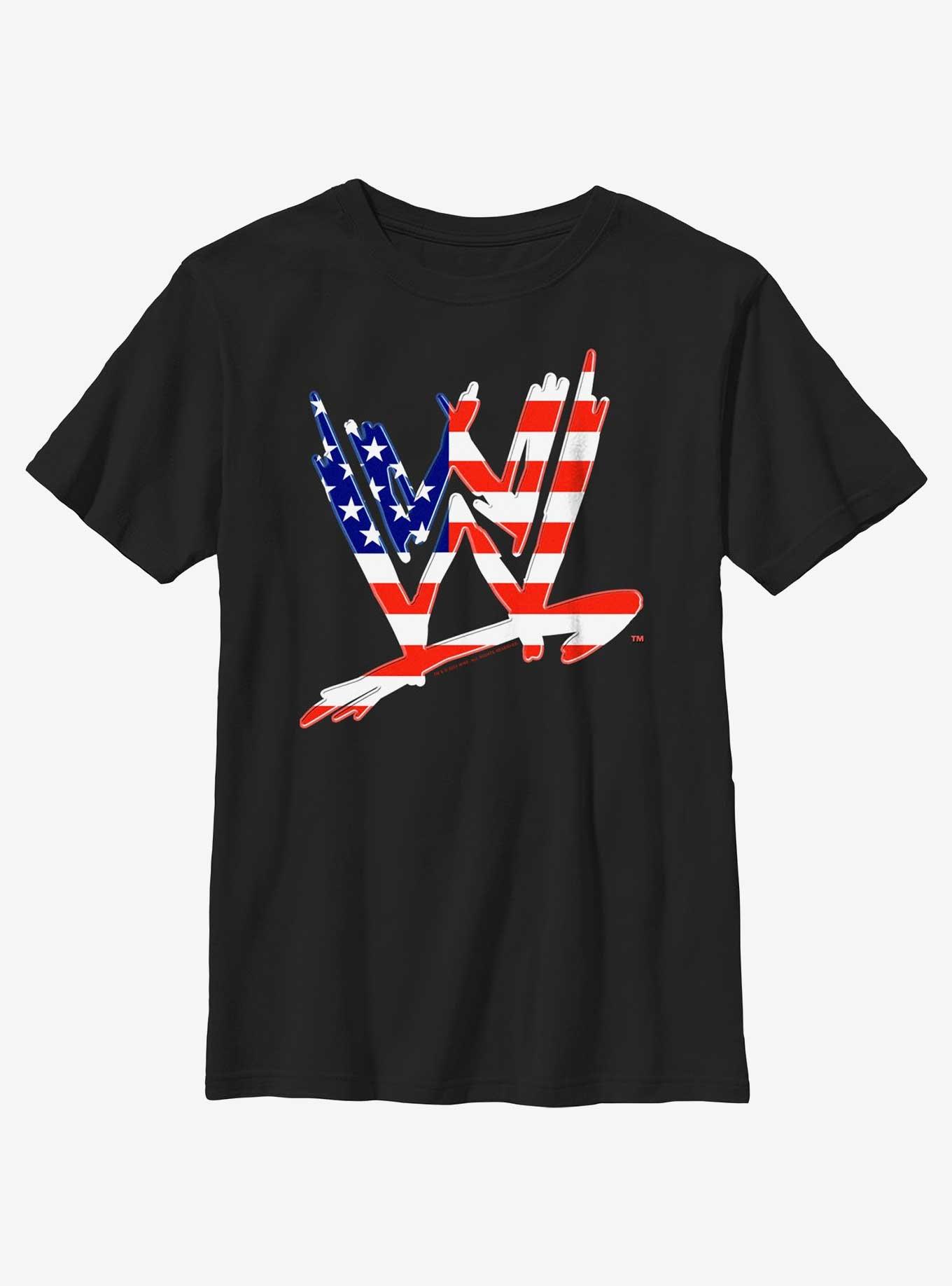 WWE American Flag Logo Youth T-Shirt