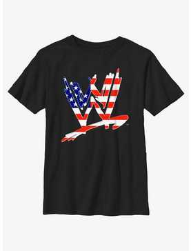 WWE American Flag Logo Youth T-Shirt, , hi-res