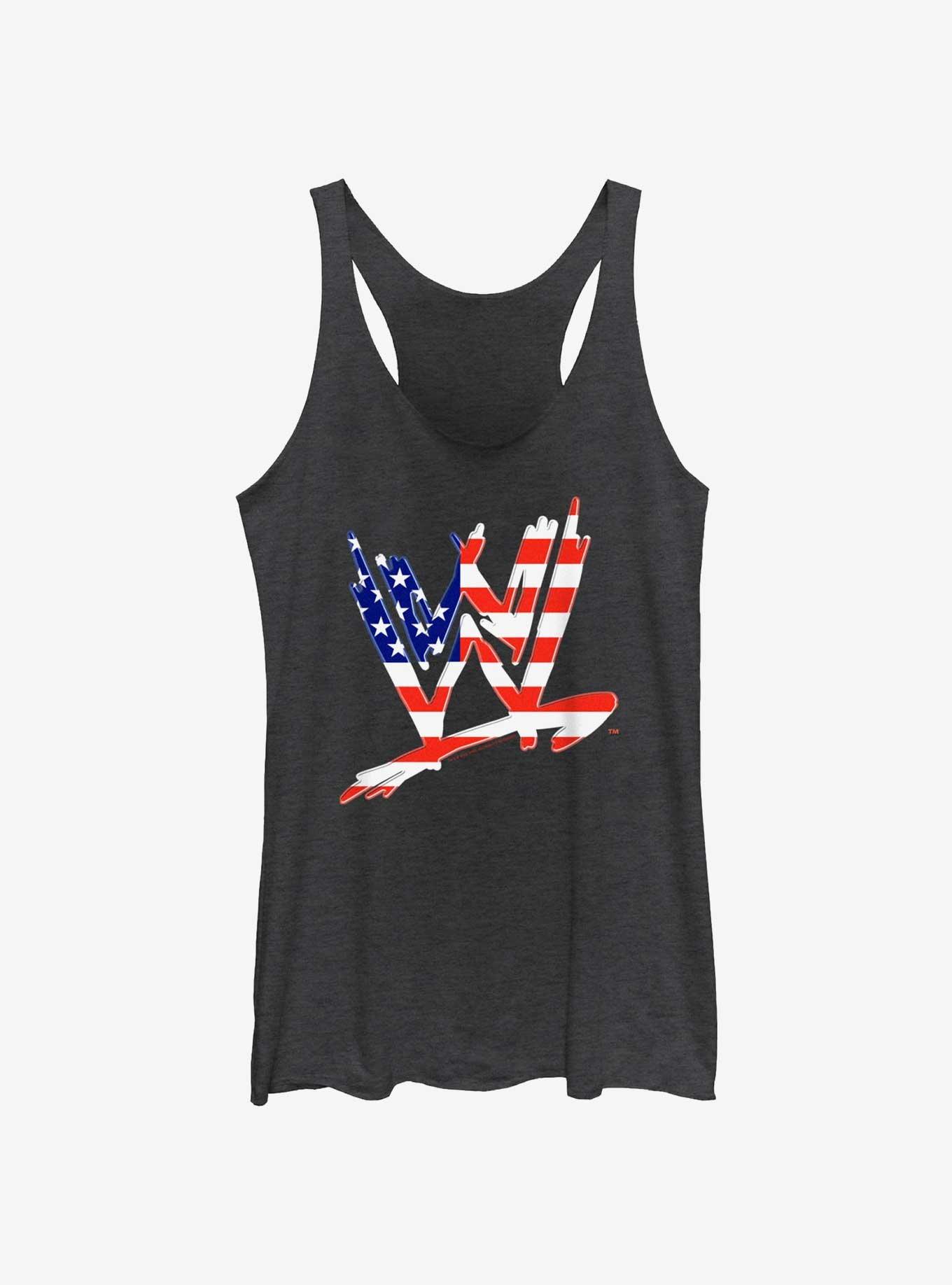 WWE American Flag Logo Womens Tank Top