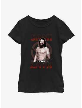 WWE Sami Zayn Portrait Youth Girls T-Shirt, , hi-res