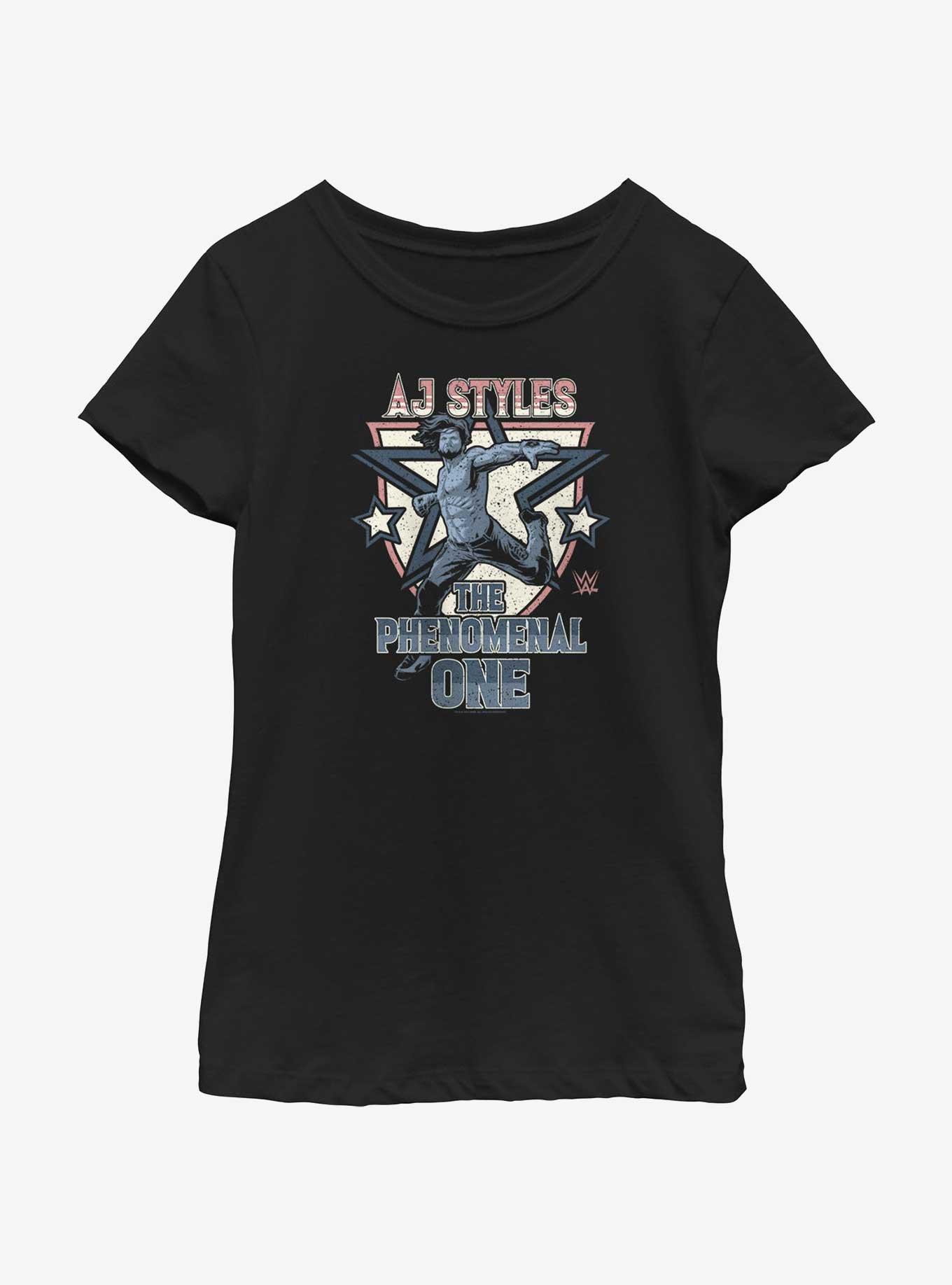 WWE AJ Styles The Phenomenal One Hero Youth Girls T-Shirt