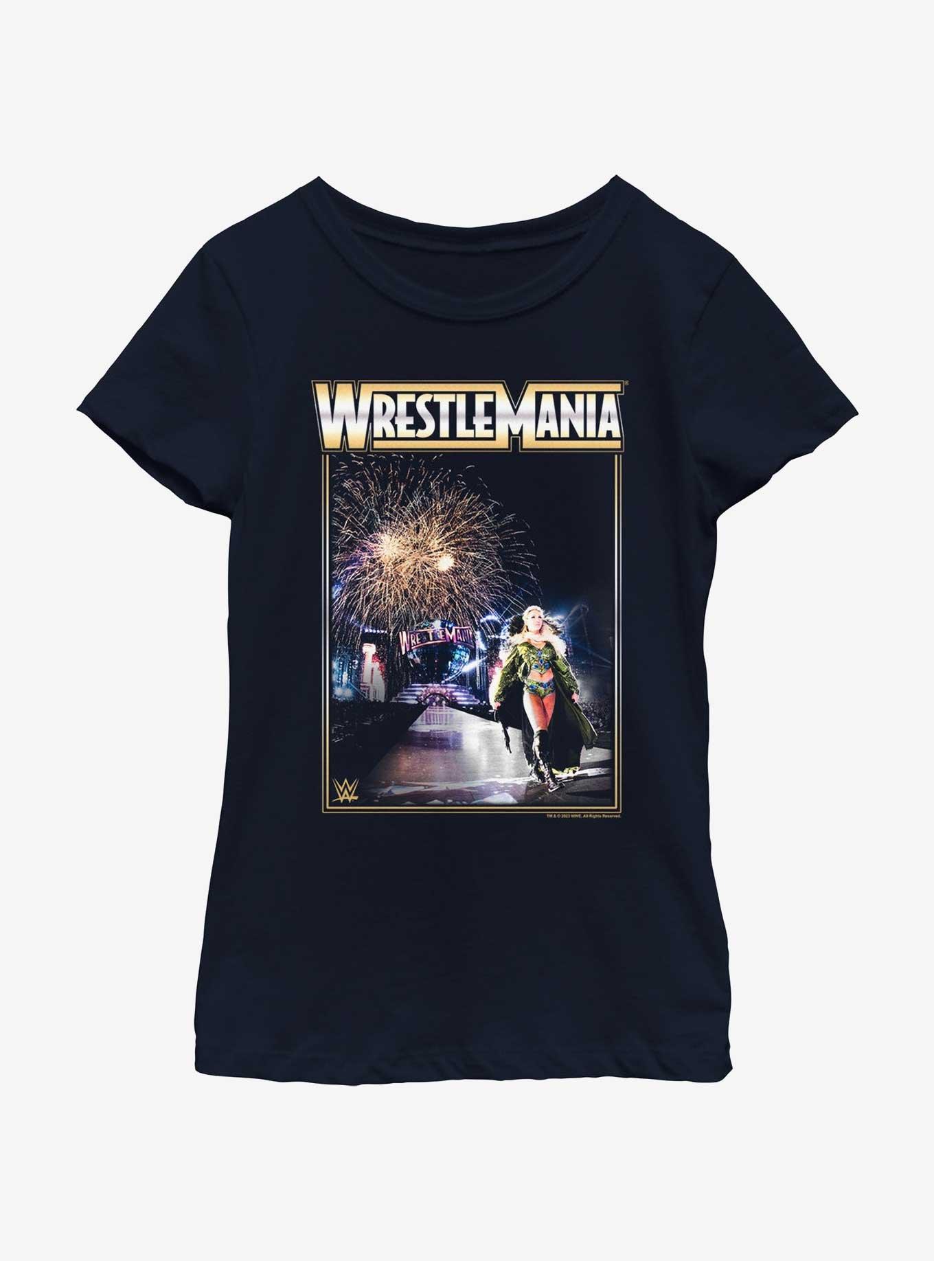 WWE Wrestemania Charlotte Flair Entrance Youth Girls T-Shirt