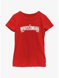 WWE WrestleMania 39 Filmstrip Logo Youth Girls T-Shirt, RED, hi-res