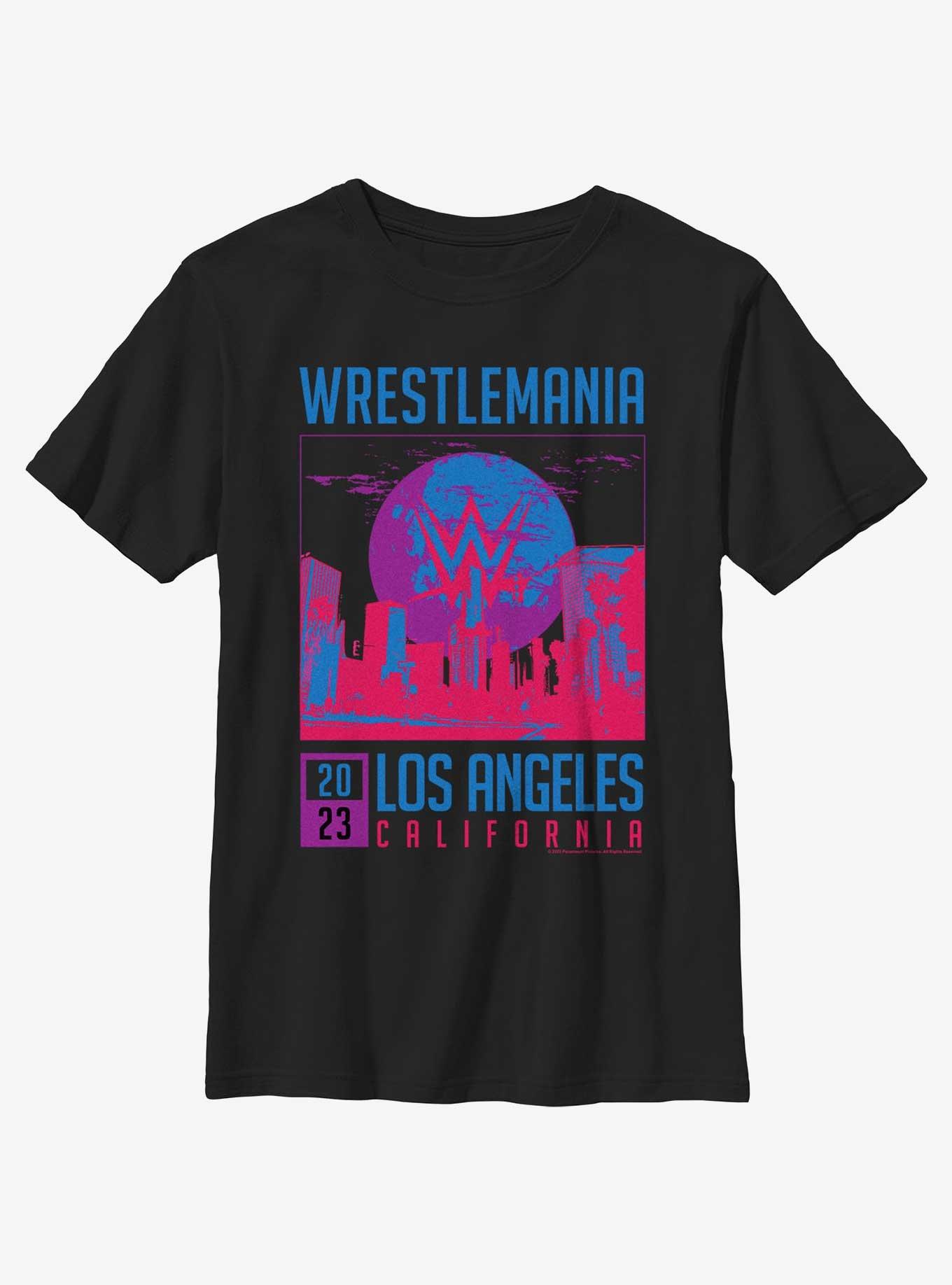 WWE WrestleMania 2023 Los Angeles Poster Youth T-Shirt