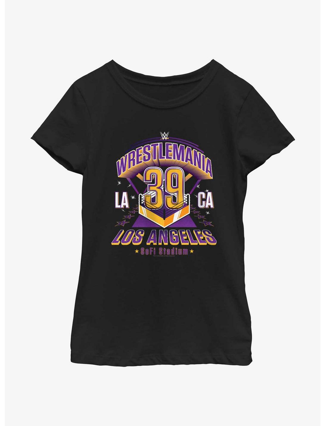 WWE WrestleMania 39 Los Angeles Youth Girls T-Shirt, BLACK, hi-res