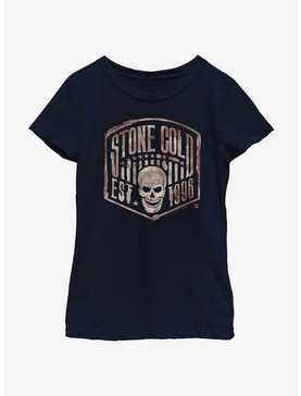 WWE Stone Cold Skull Crest Youth Girls T-Shirt, , hi-res