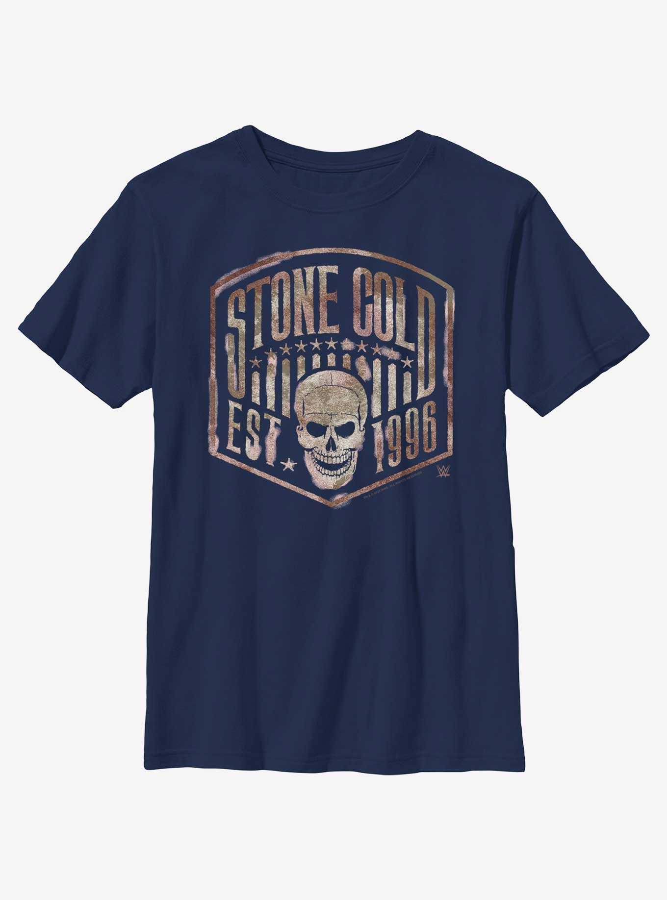 WWE Stone Cold Skull Crest Youth T-Shirt, , hi-res