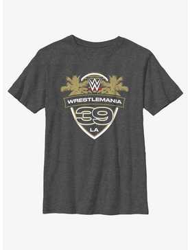 WWE WrestleMania 39 LA Shield Logo Youth T-Shirt, , hi-res