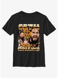 WWE Seth Freakin Rollins Collage Youth T-Shirt, BLACK, hi-res
