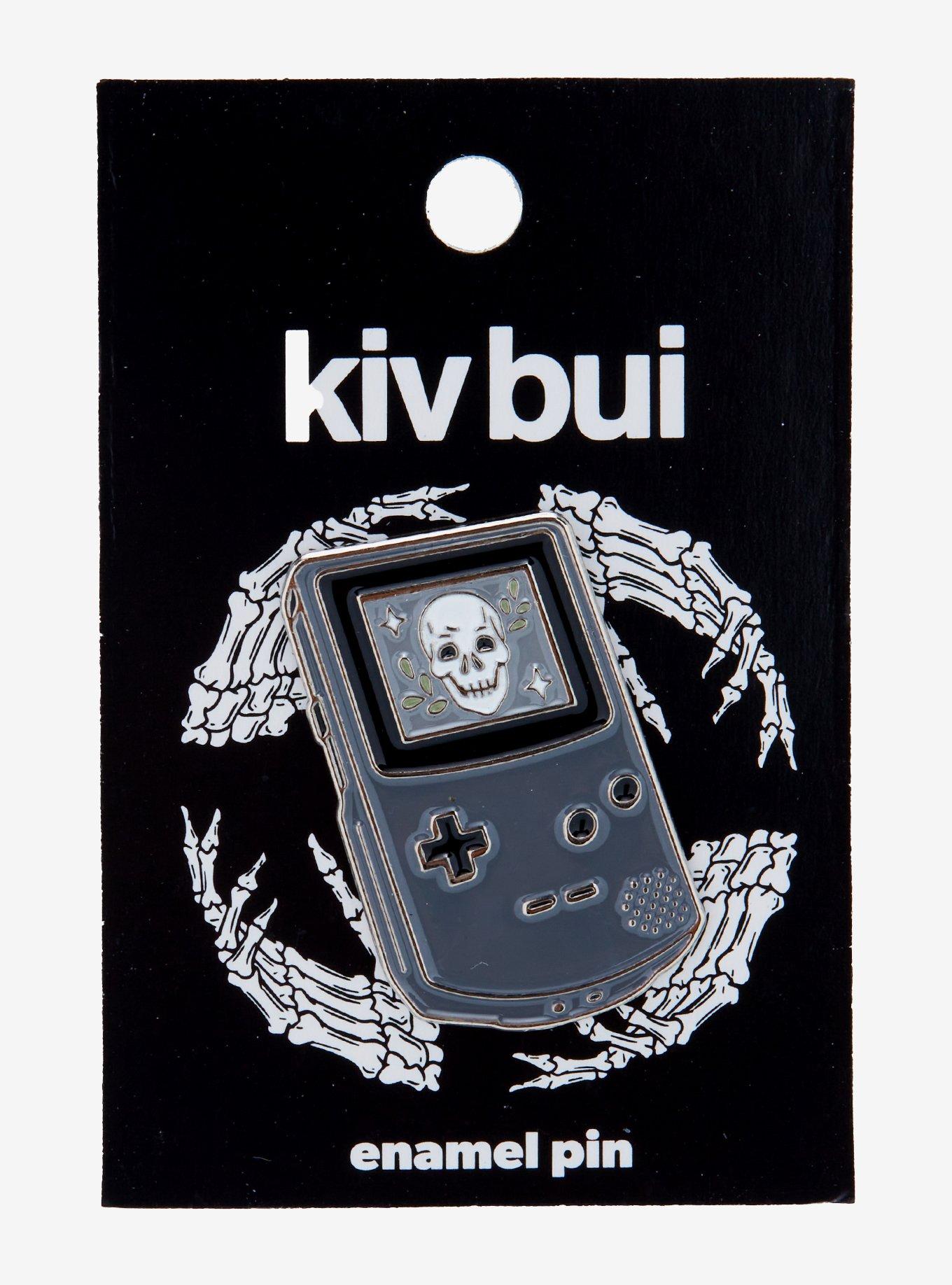 Skull Retro Game Enamel Pin By Kiv Bui, , hi-res