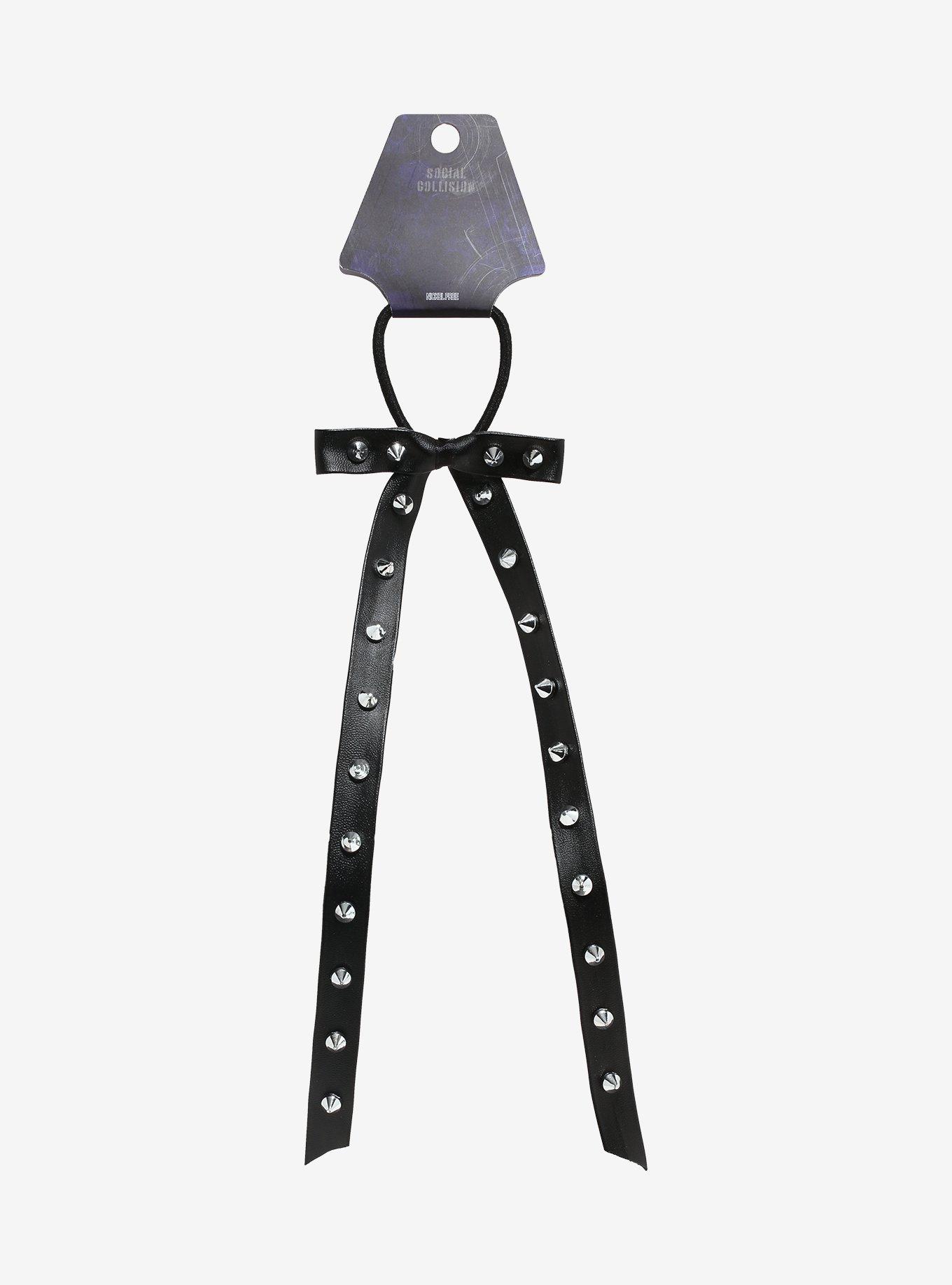 Social Collision Faux Leather Hardware Buckle Headband