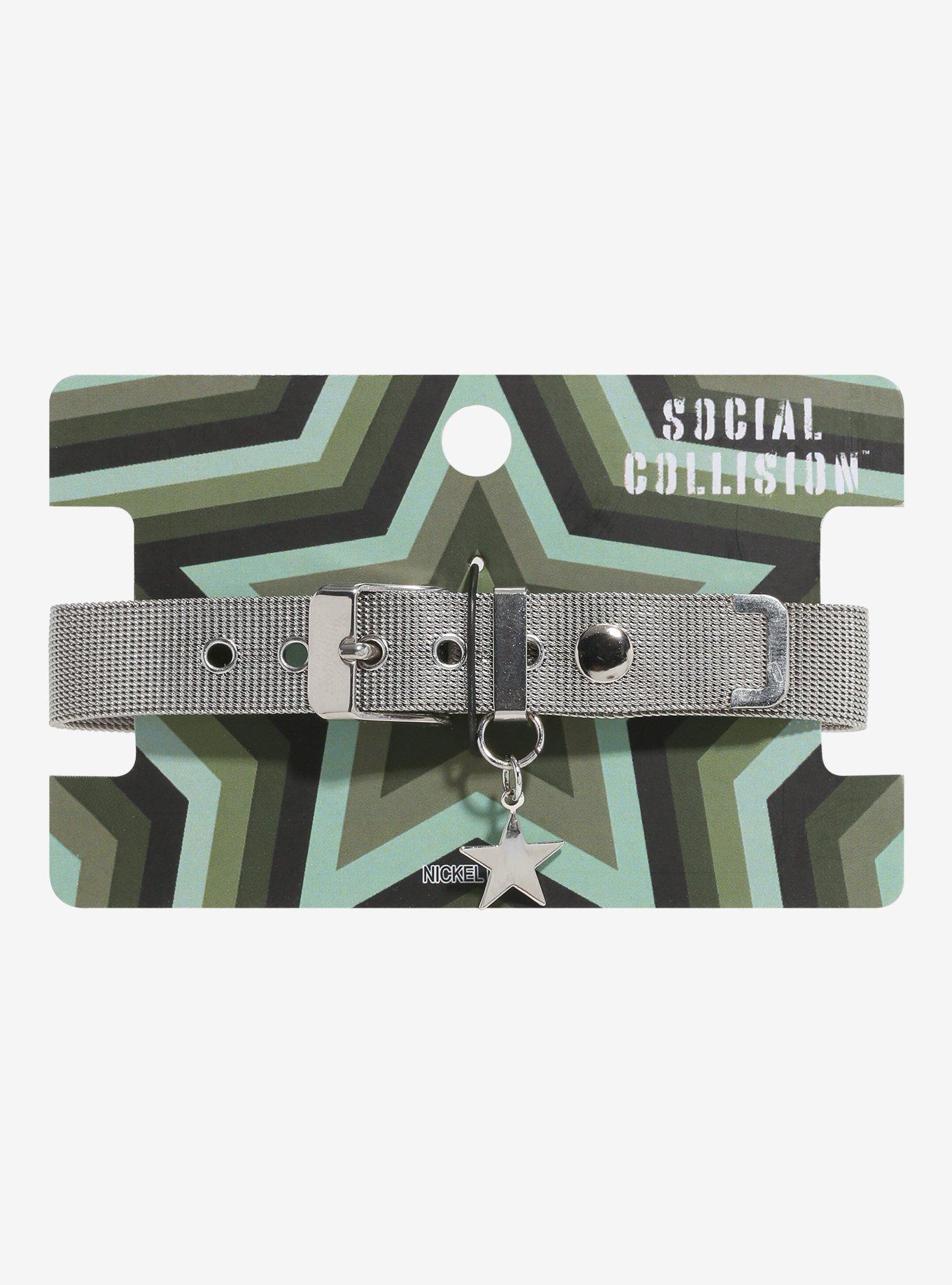Social Collision Metal Mesh Star Bracelet, , hi-res