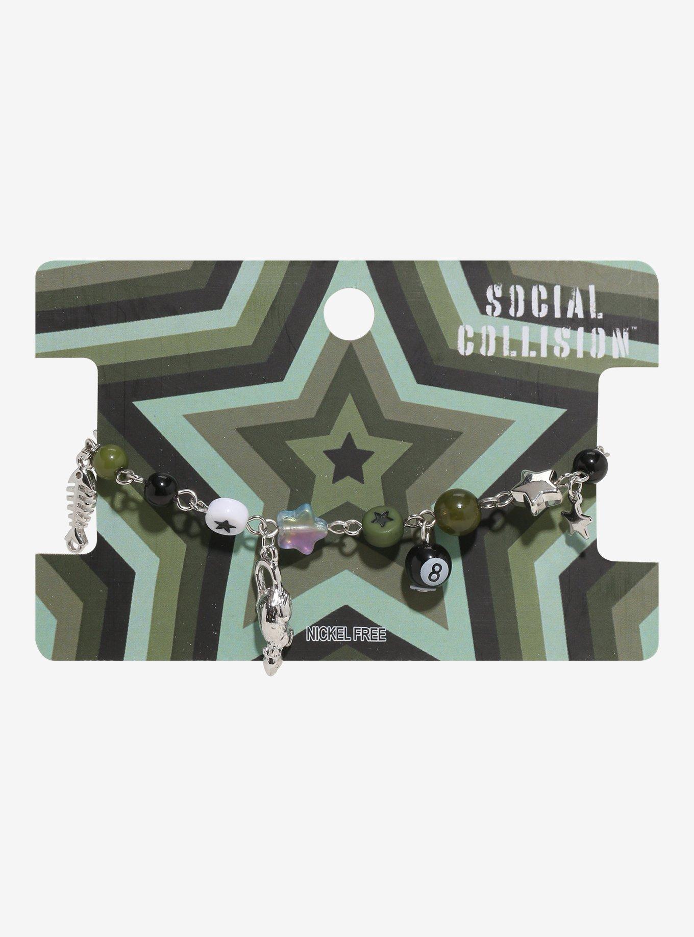 Social Collision 8-Ball Rat Bead Chain Bracelet, , hi-res