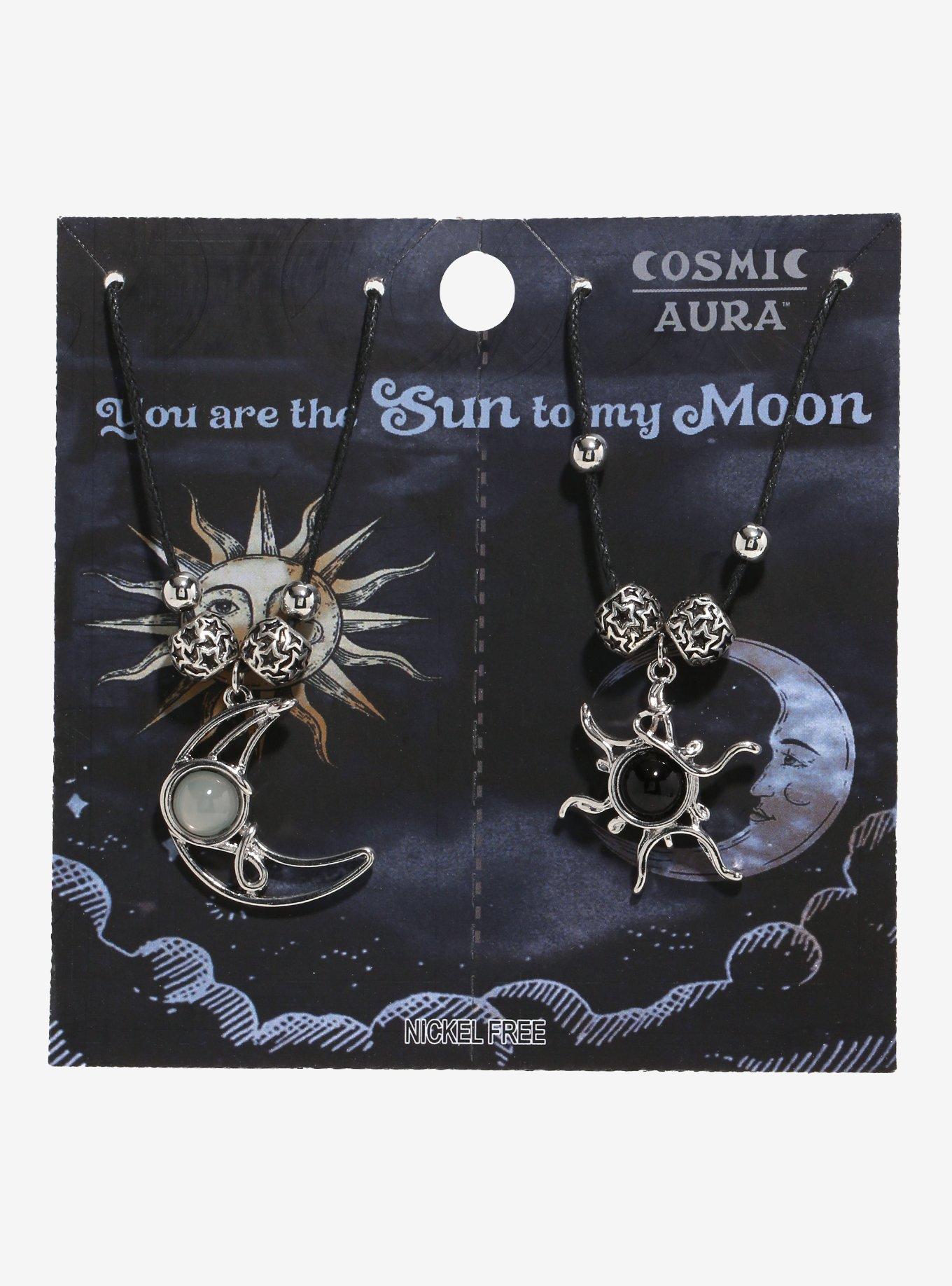Cosmic Aura Sun & Moon Best Friend Necklace Set | Hot Topic