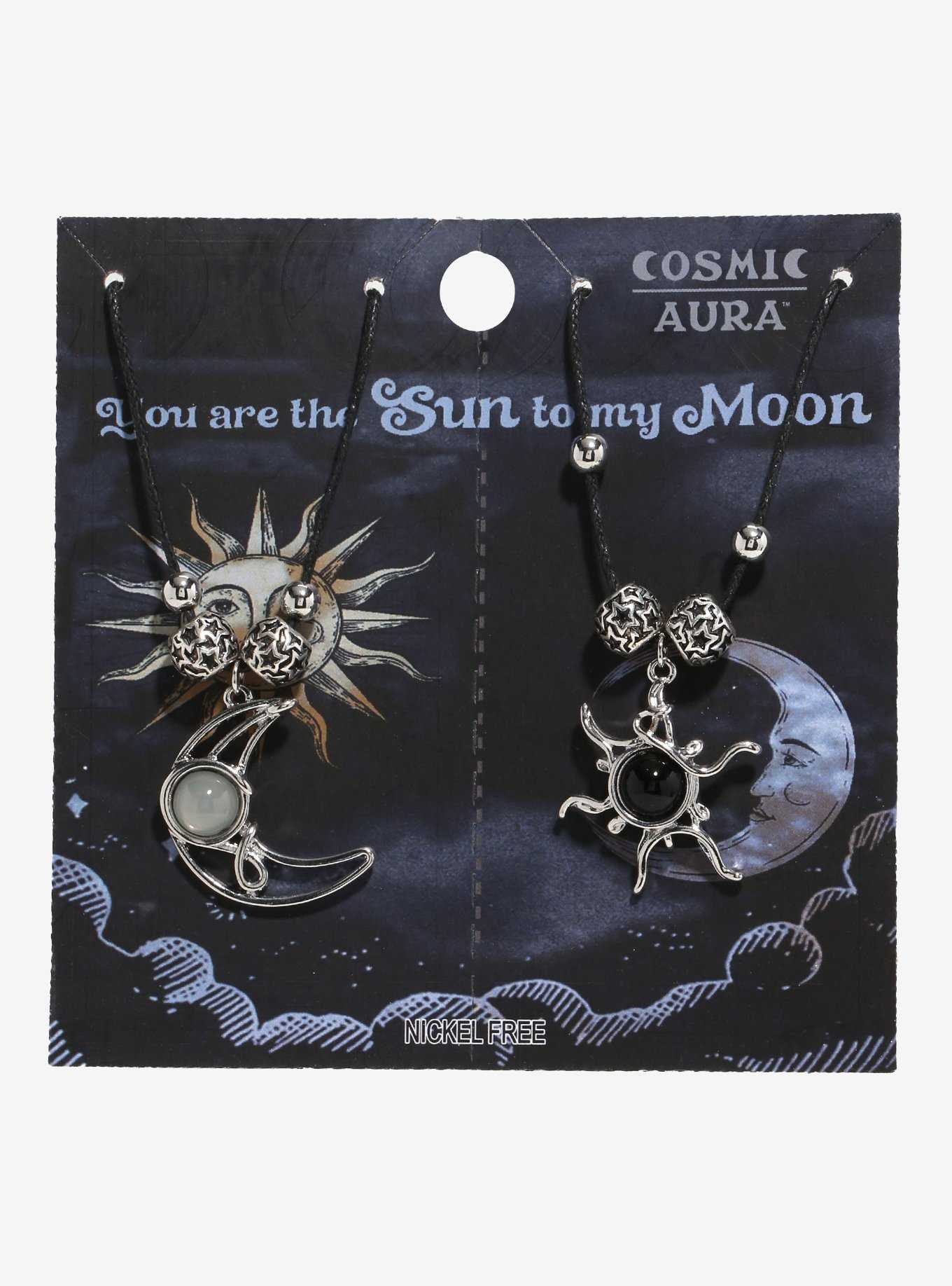 Cosmic Aura Sun & Moon Best Friend Necklace Set, , hi-res