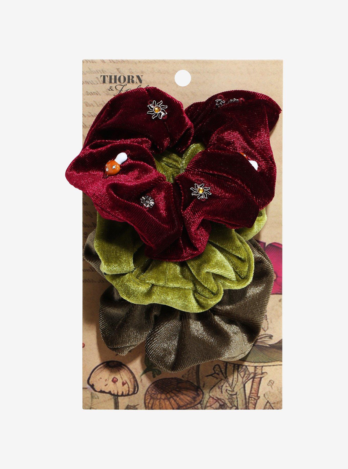 Thorn & Fable Fairy Forest Velvet Scrunchie Set, , hi-res