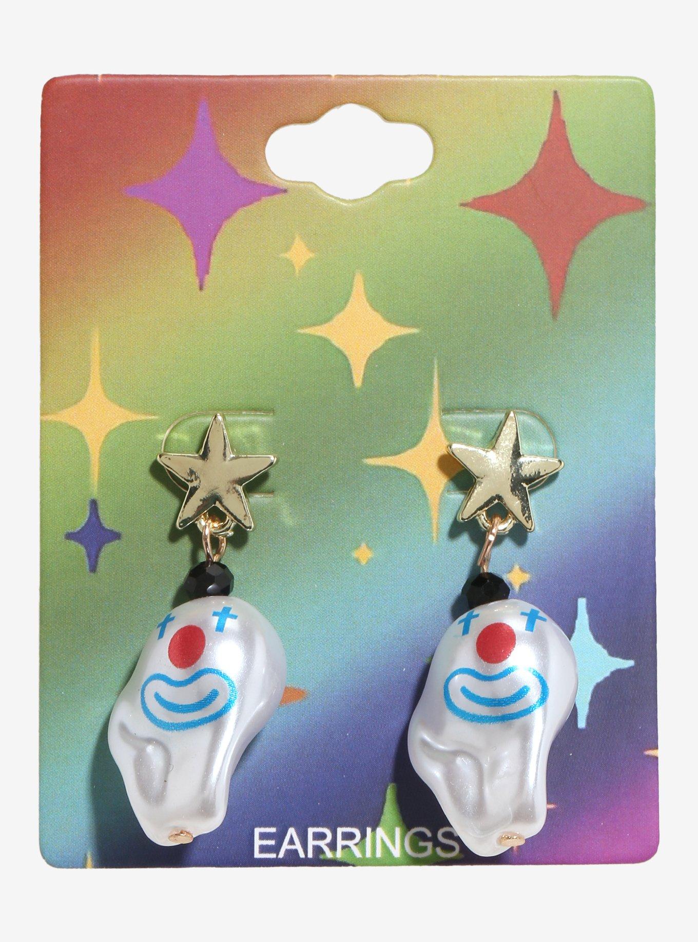 Pearlescent Clown Star Earrings, , hi-res