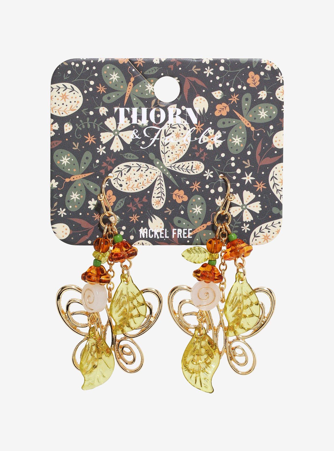 Thorn & Fable Butterfly Forest Charm Earrings, , hi-res