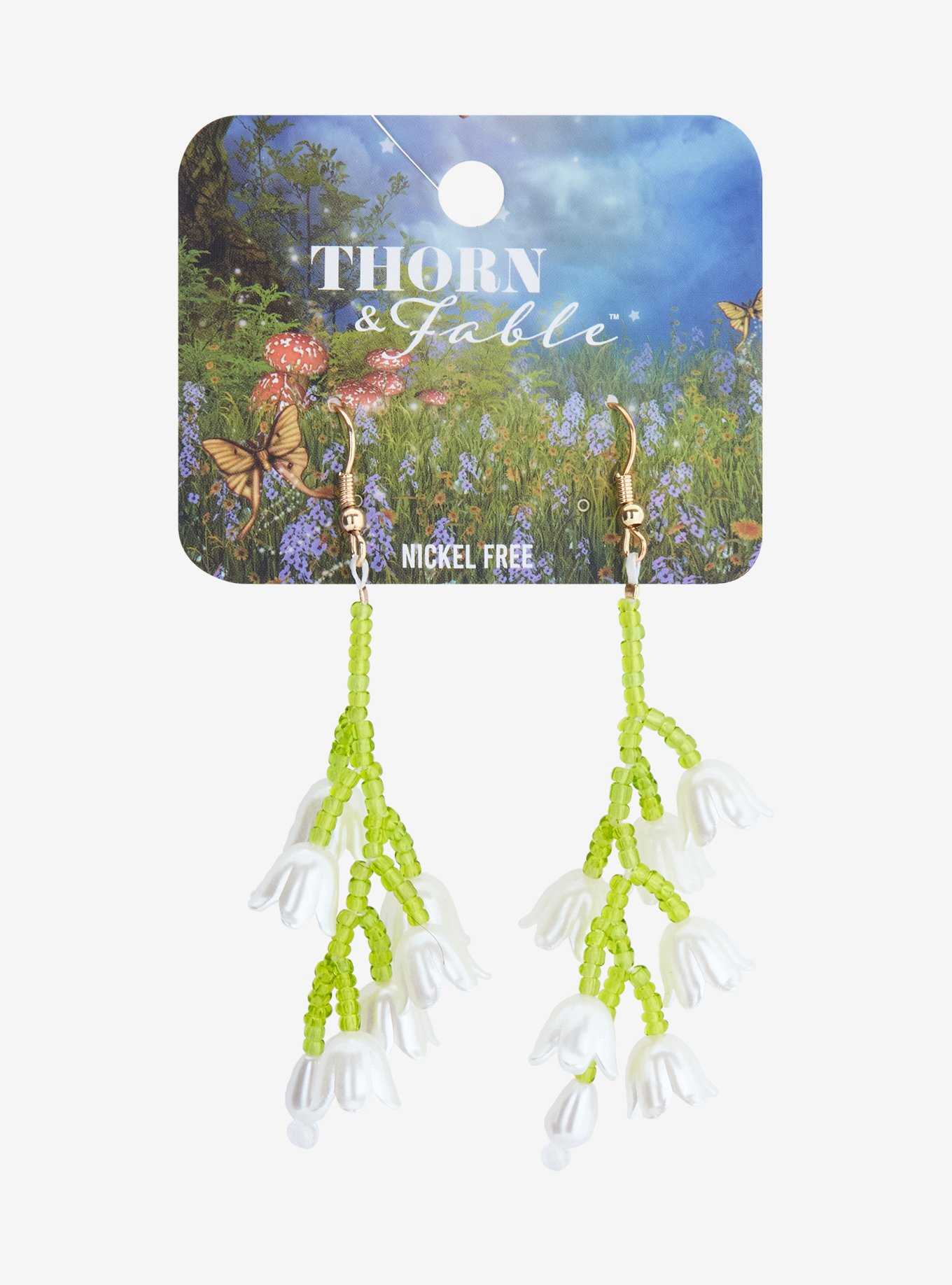 Thorn & Fable Flower Bunch Bead Drop Earrings, , hi-res