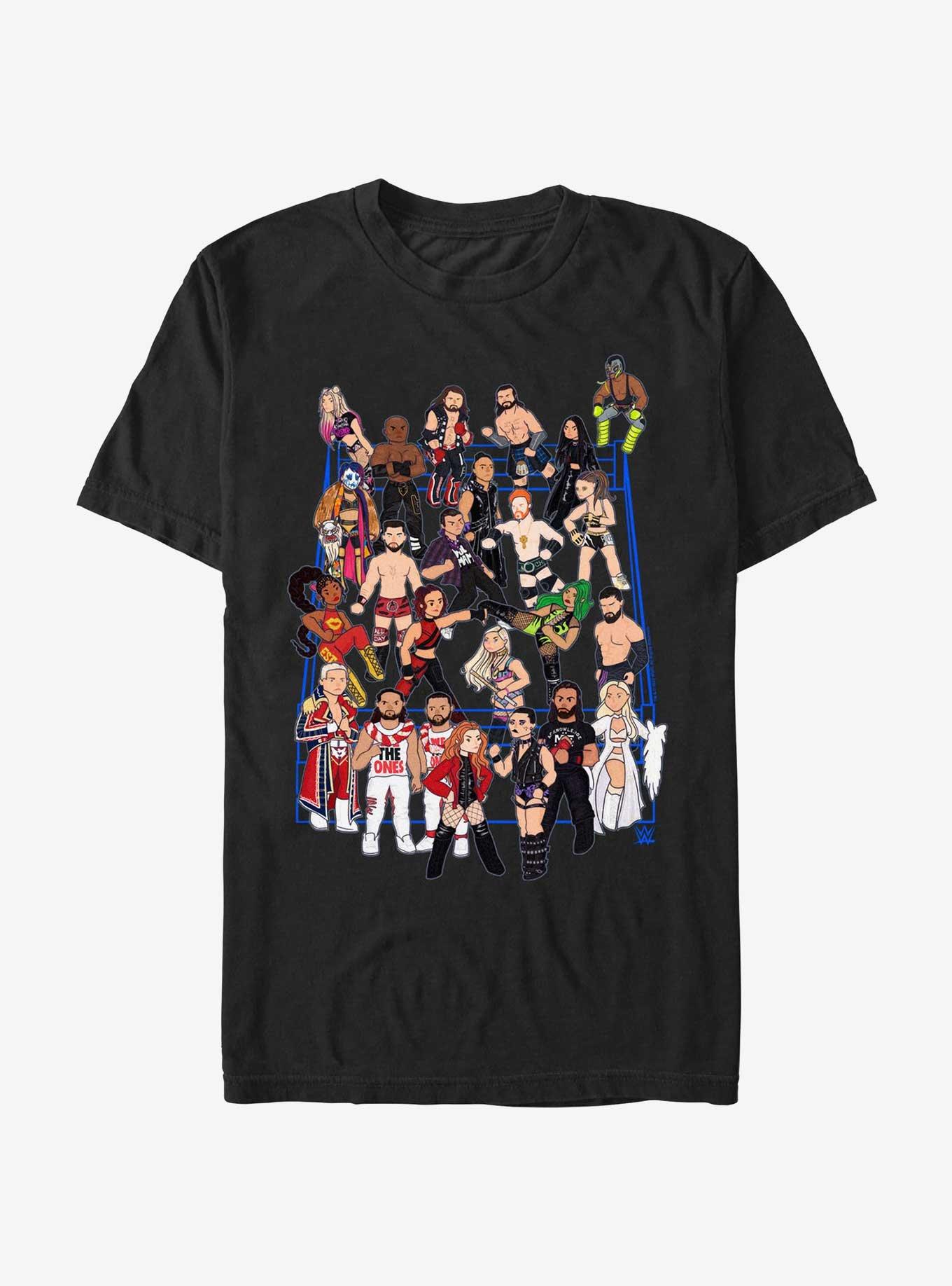 WWE Superstar Showdown Cartoon Style T-Shirt