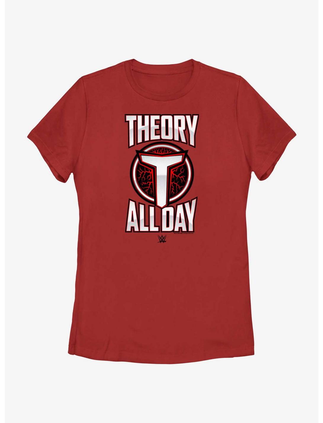 WWE Theory All Day Womens T-Shirt, RED, hi-res