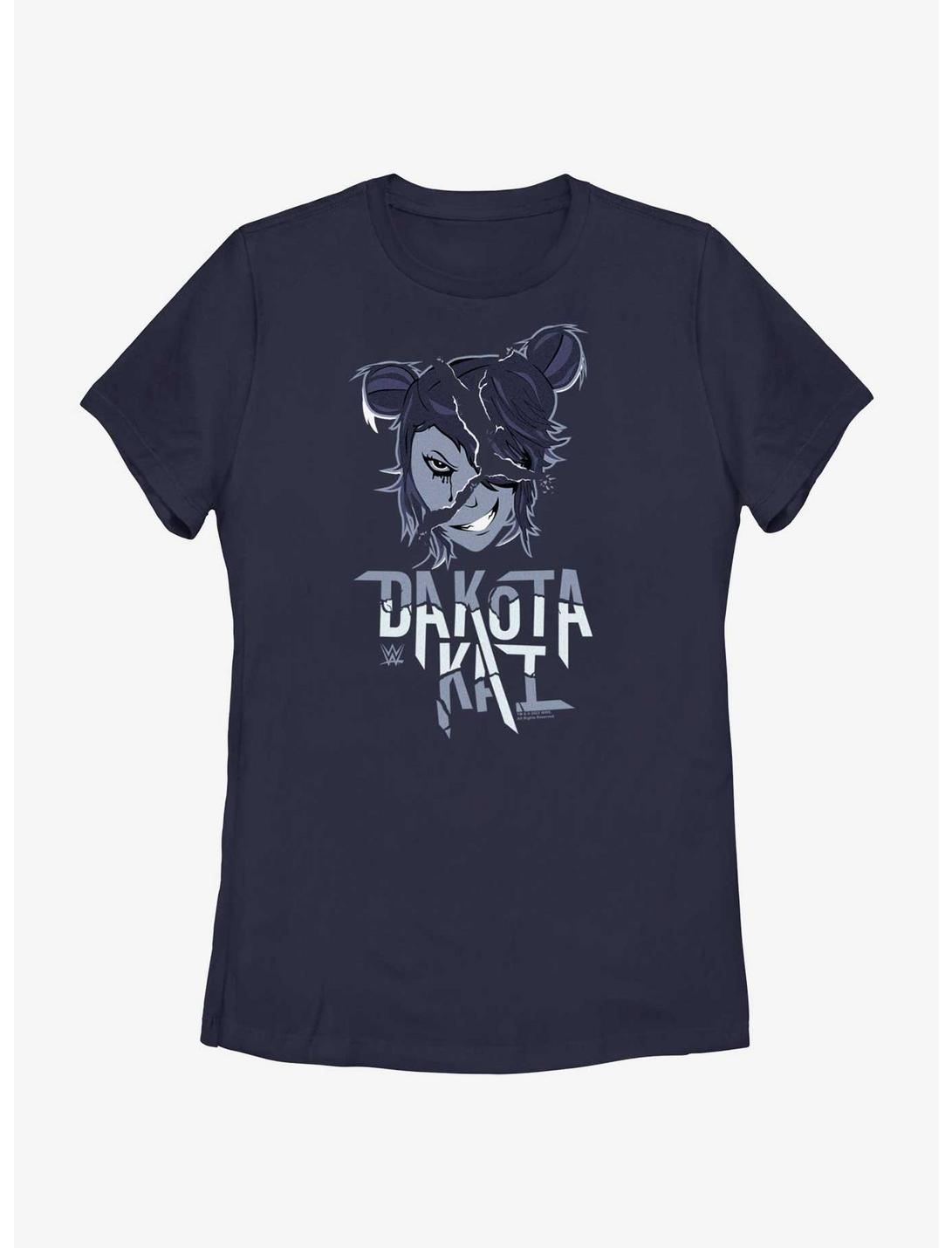 WWE Dakota Kai Cartoon Style Womens T-Shirt, NAVY, hi-res