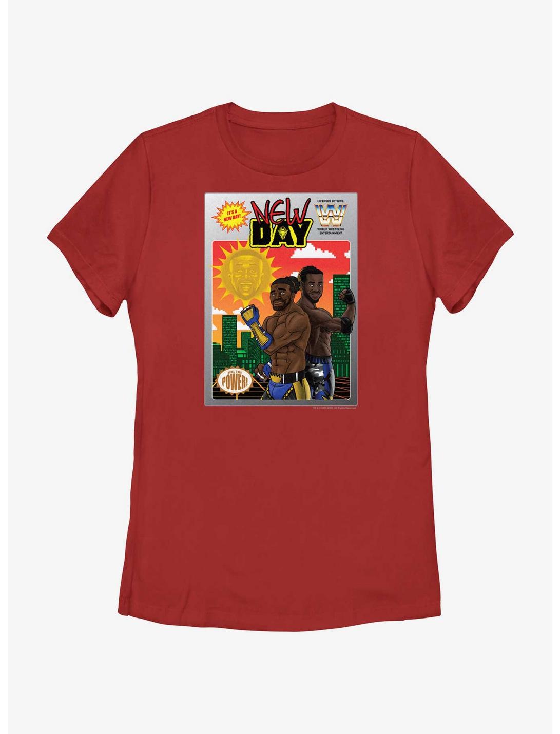 WWE The New Day Comic Cover Womens T-Shirt, RED, hi-res