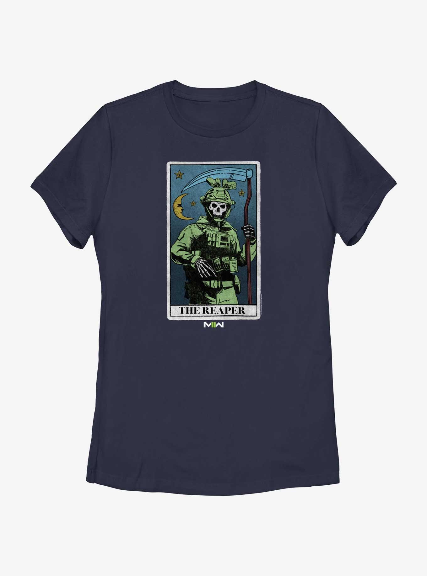 Call of Duty The Reaper Card Womens T-Shirt, NAVY, hi-res