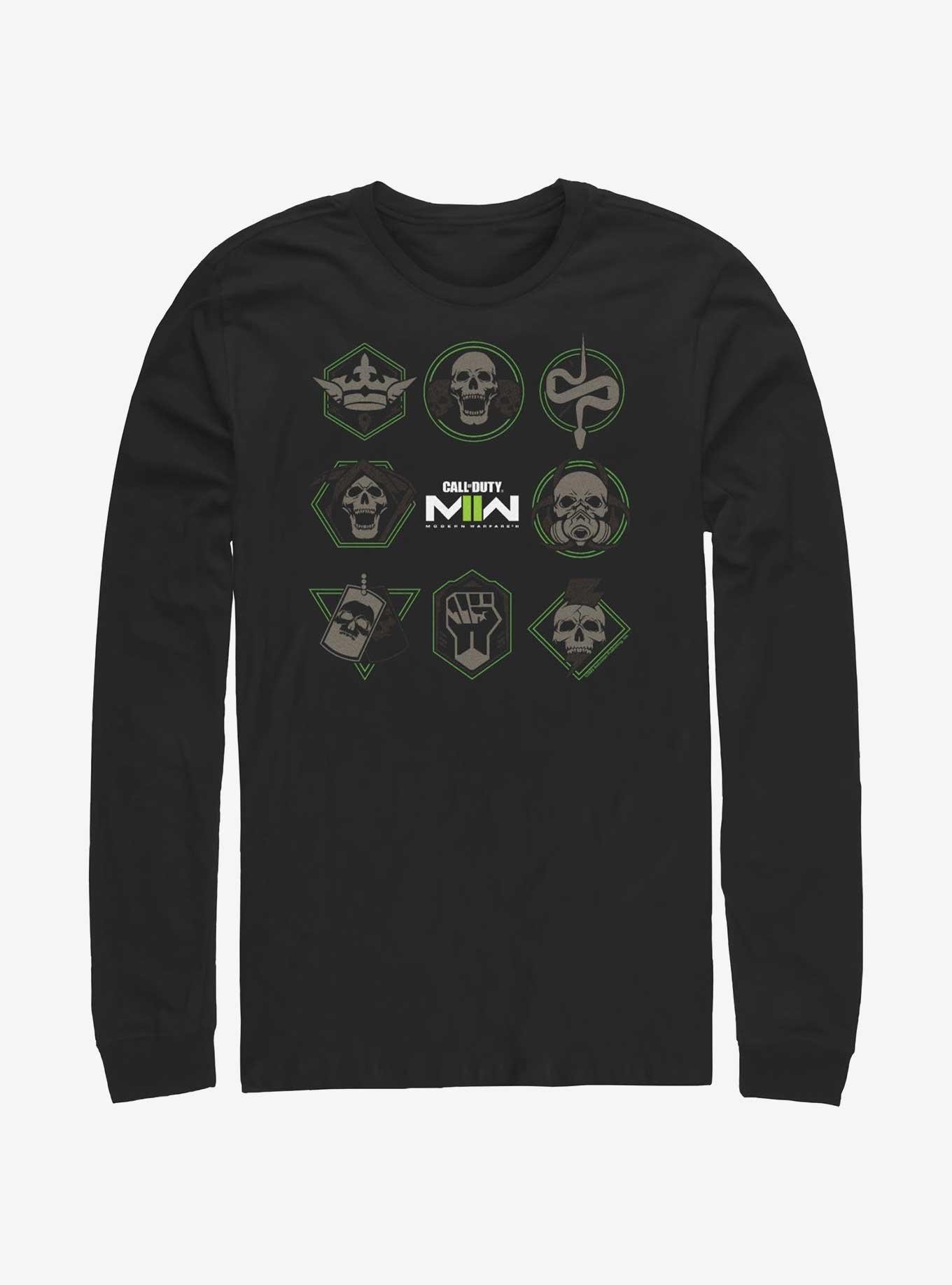 Call of Duty Perks Icon Box Long-Sleeve T-Shirt, BLACK, hi-res