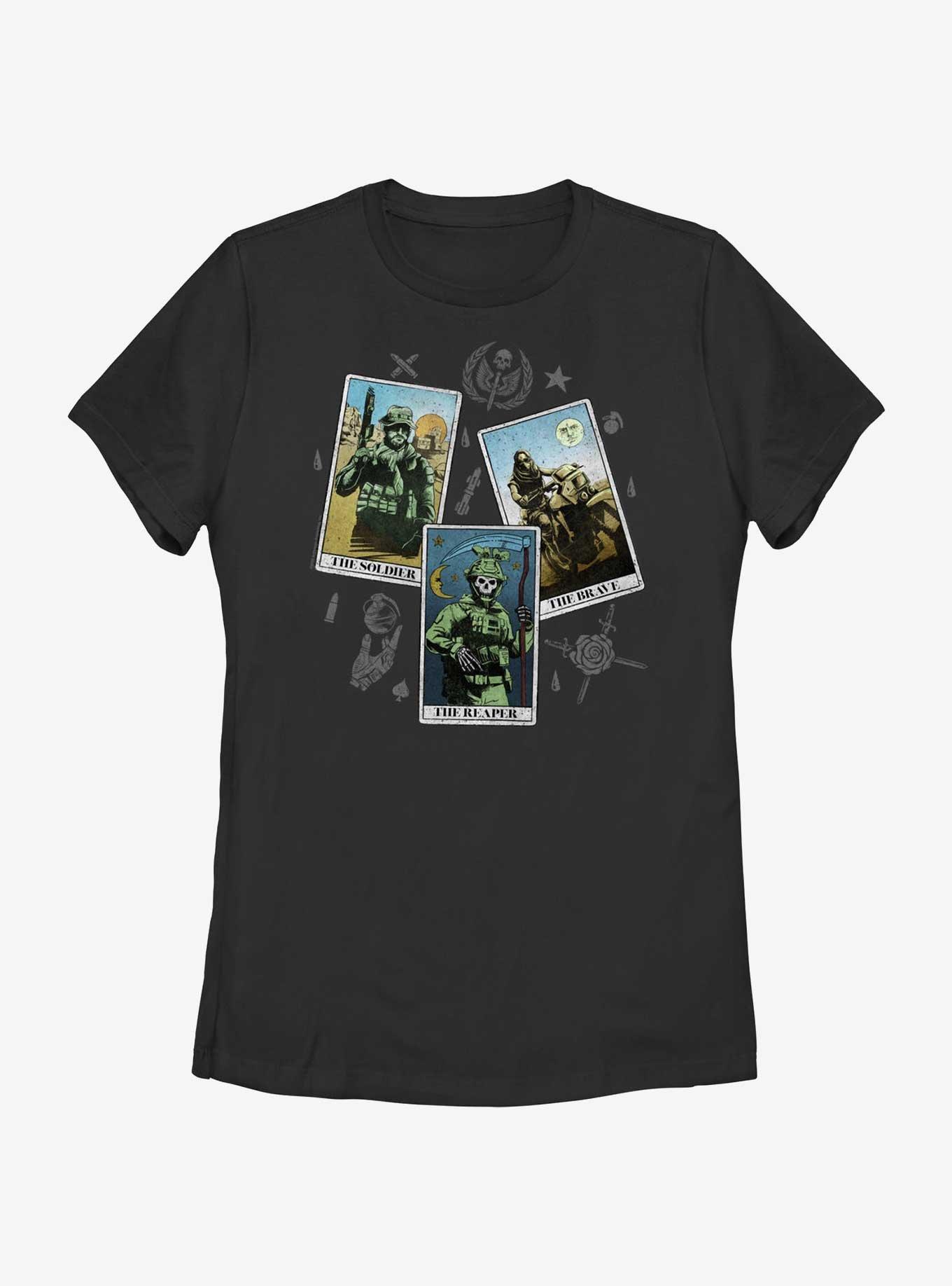 Call of Duty Card Pile Womens T-Shirt, BLACK, hi-res
