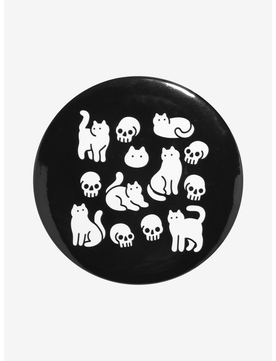 Cats & Skulls 3 Inch Button, , hi-res