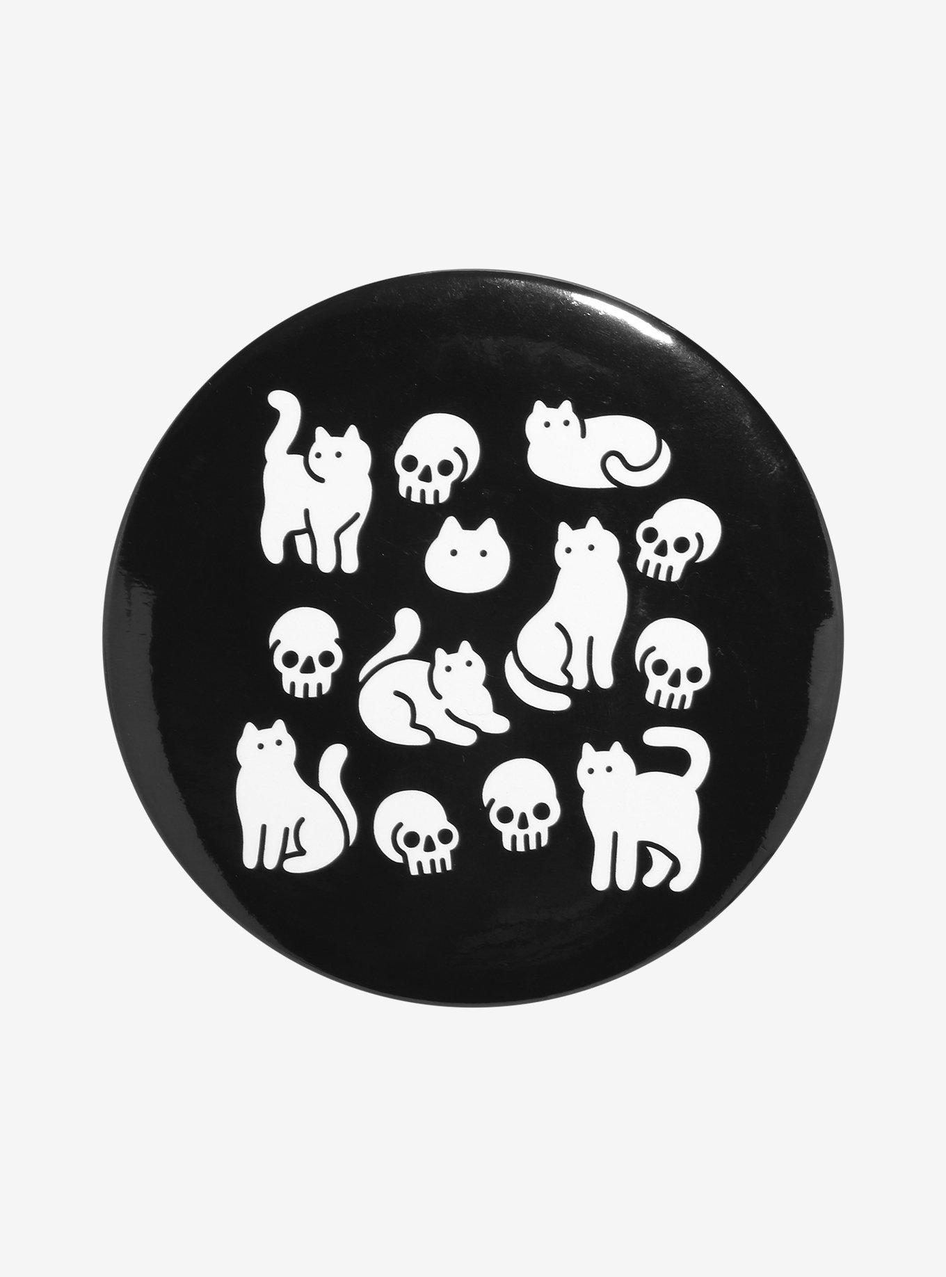 Cats & Skulls 3 Inch Button, , hi-res