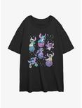 Disney Lilo & Stitch Planetary Stitch Womens Oversized T-Shirt, BLACK, hi-res