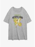 Disney Tinker Bell Take Me To Never Land Womens Oversized T-Shirt, ATH HTR, hi-res