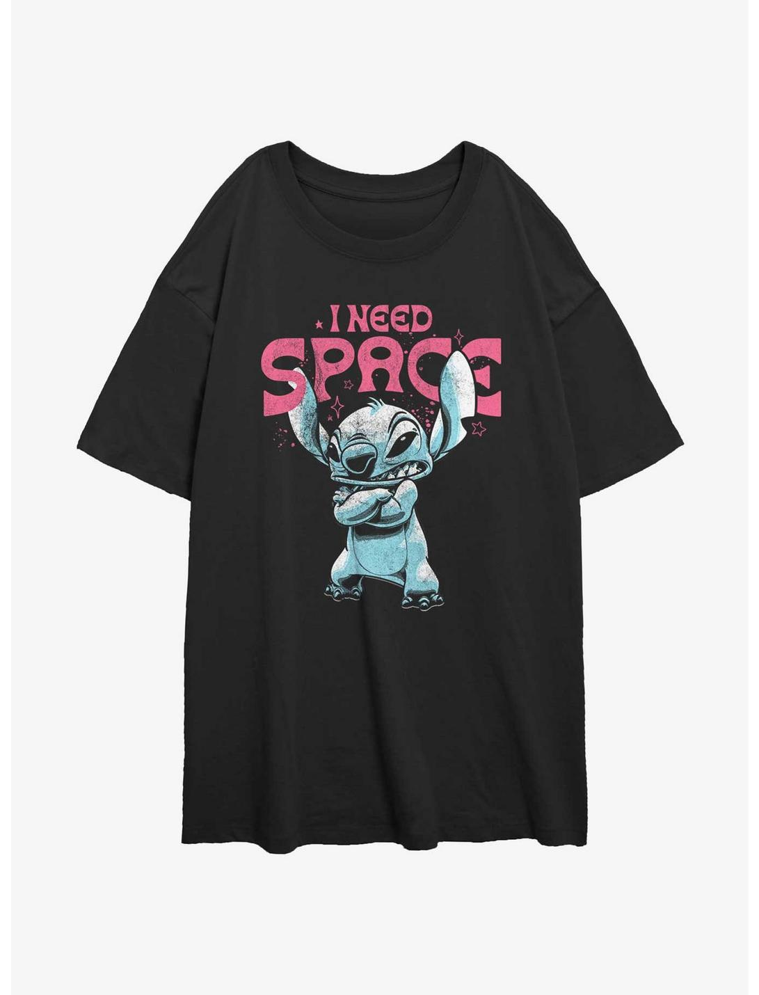 Disney Lilo & Stitch Gimme Space Womens Oversized T-Shirt, BLACK, hi-res