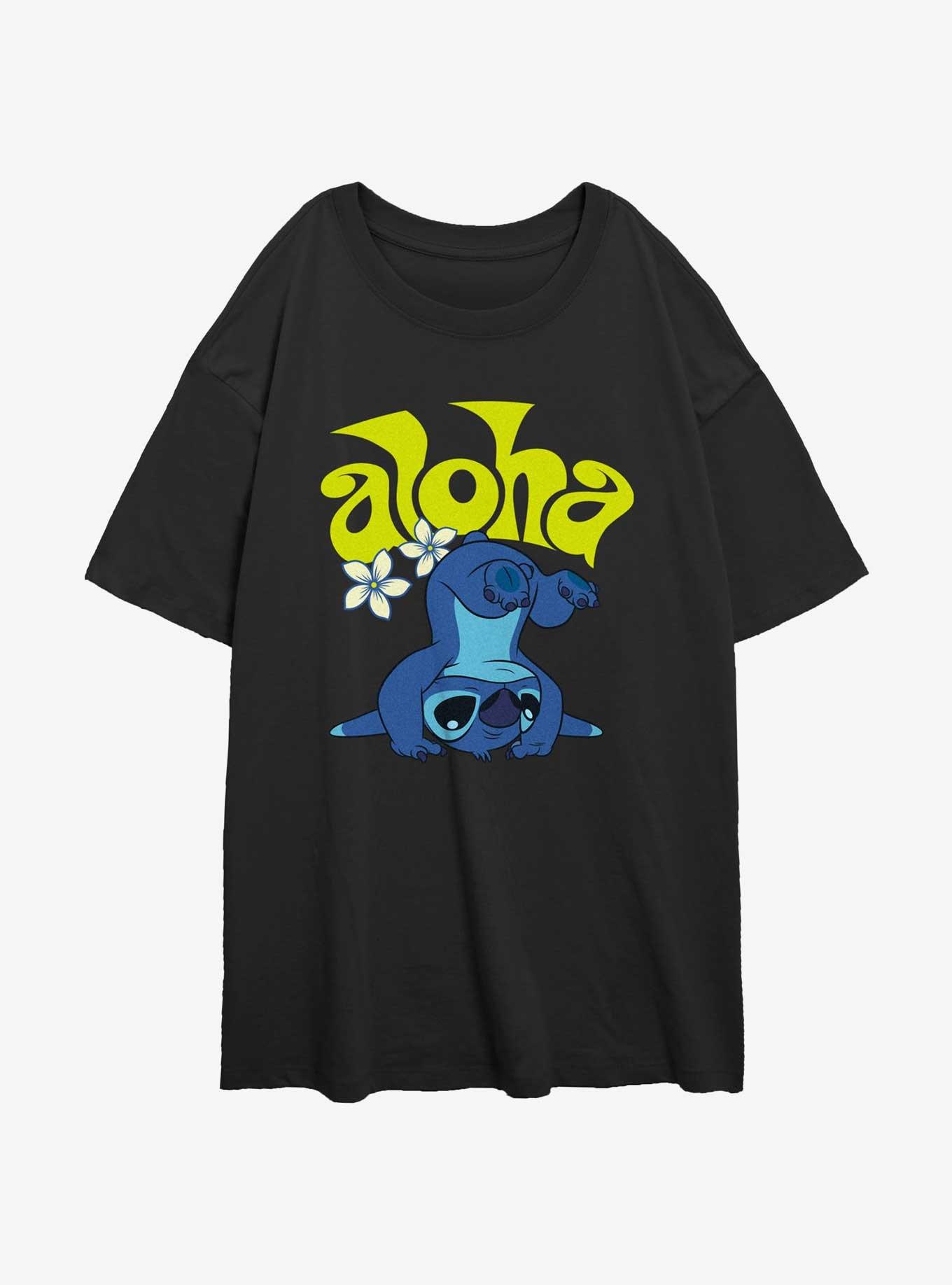 Disney Lilo & Stitch Aloha Stitch Womens Oversized T-Shirt, , hi-res