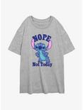 Disney Lilo & Stitch Nope Not Today Womens Oversized T-Shirt, ATH HTR, hi-res