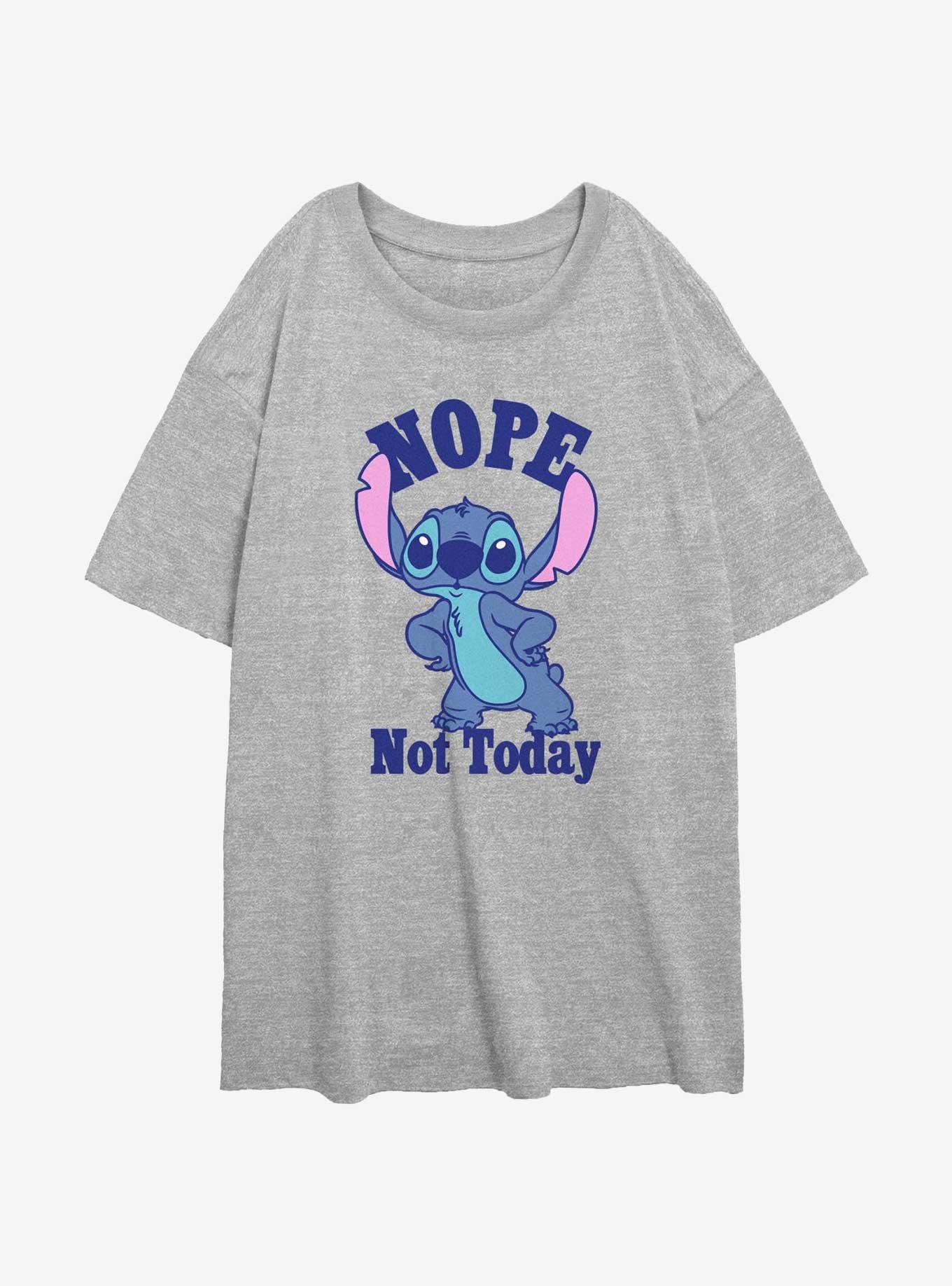 Disney Lilo & Stitch Nope Not Today Womens Oversized T-Shirt, , hi-res